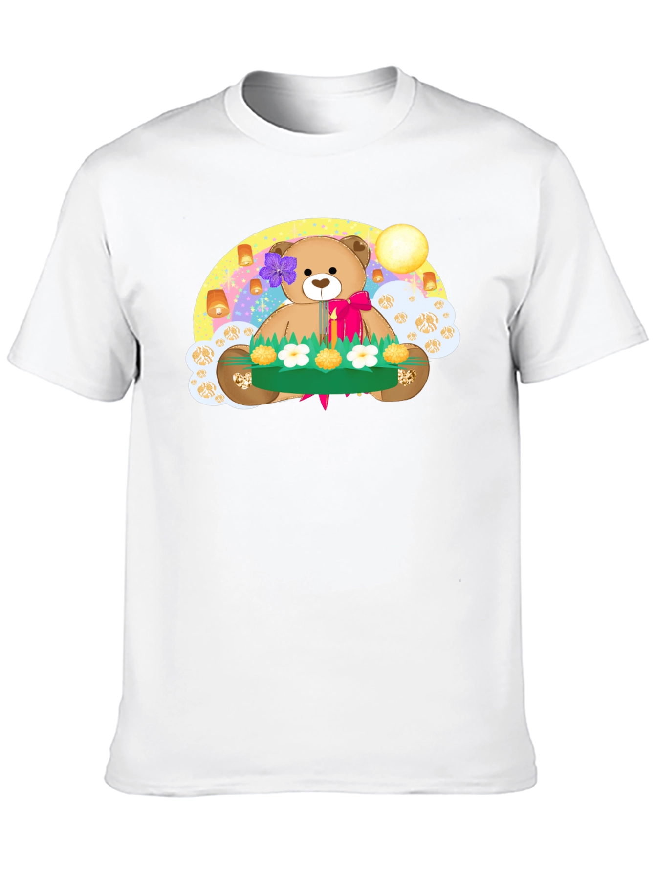 Cute Teddy Bear Floating Lantern T-Shirt