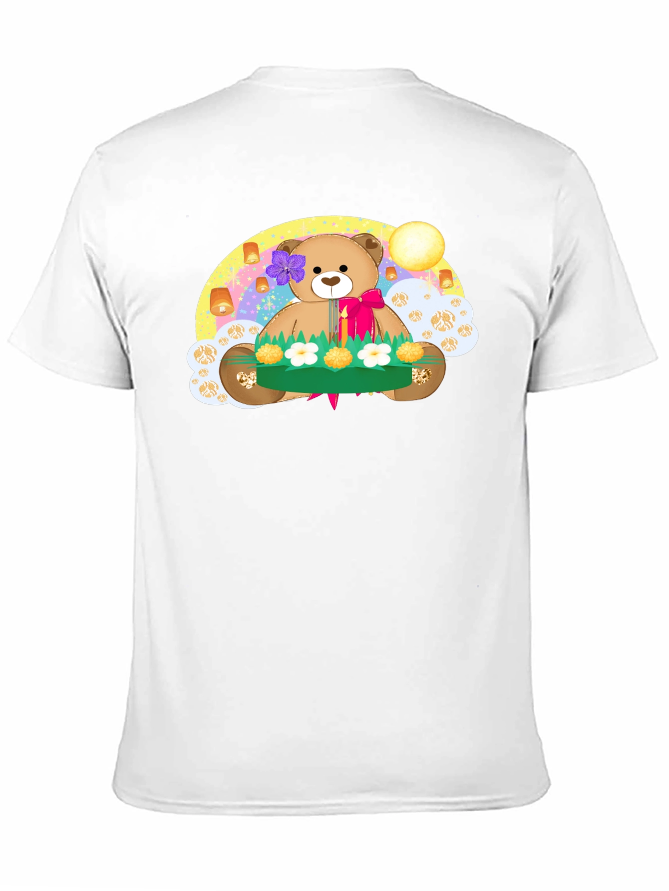 Cute Teddy Bear Floating Lantern T-Shirt