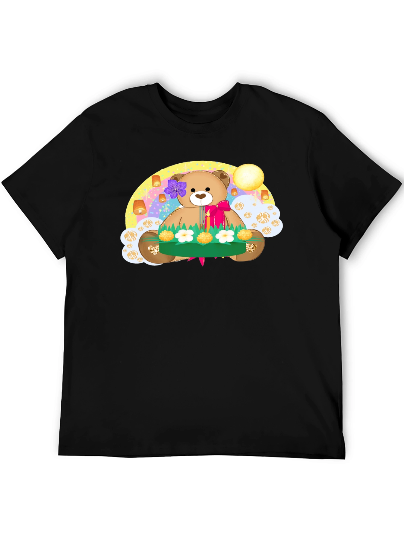 Cute Teddy Bear Floating Lantern T-Shirt