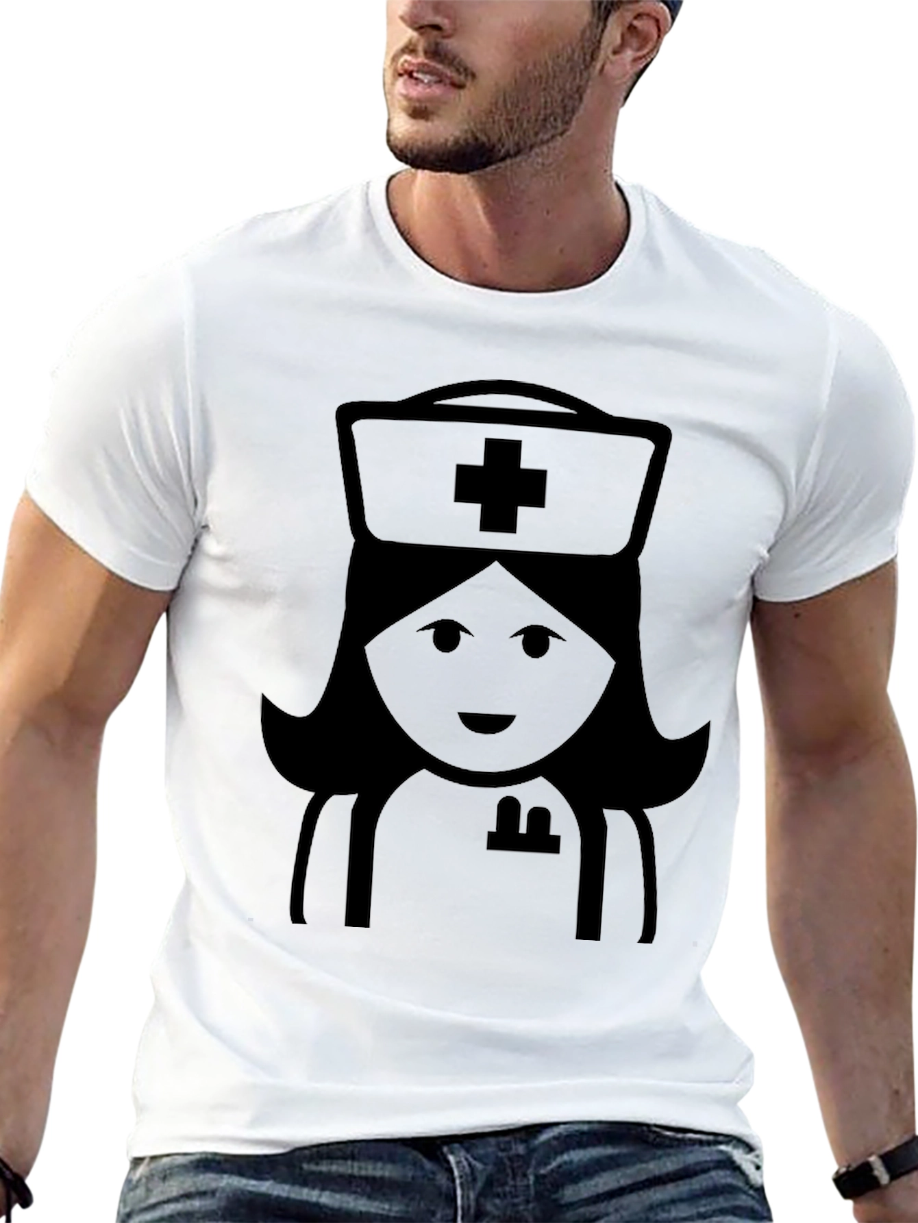 Nurse Icon Black T-Shirt