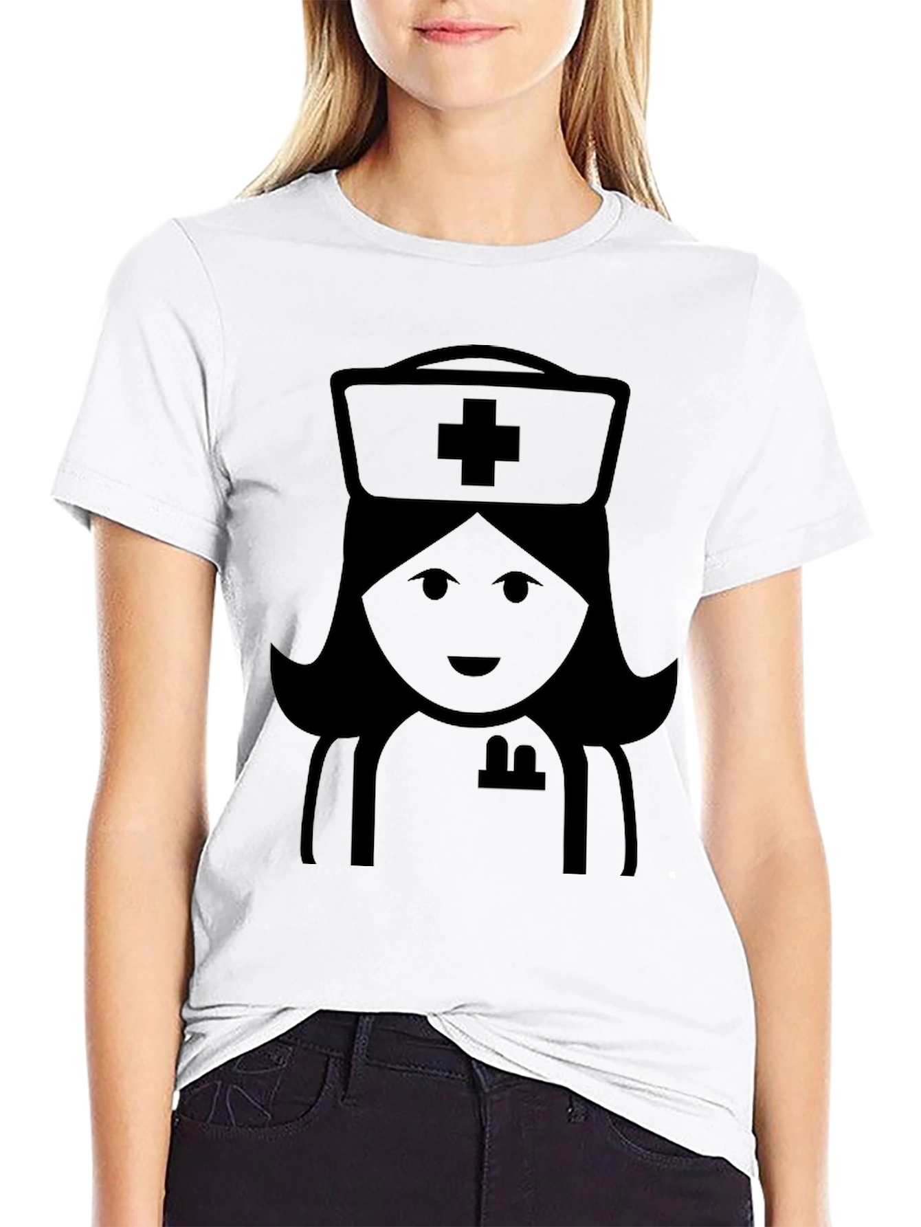Nurse Icon Black T-Shirt