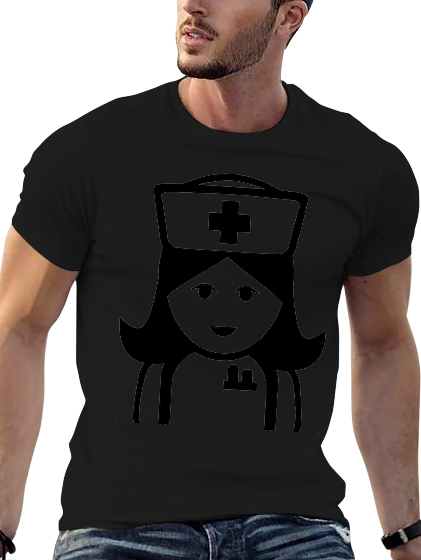 Nurse Icon Black T-Shirt