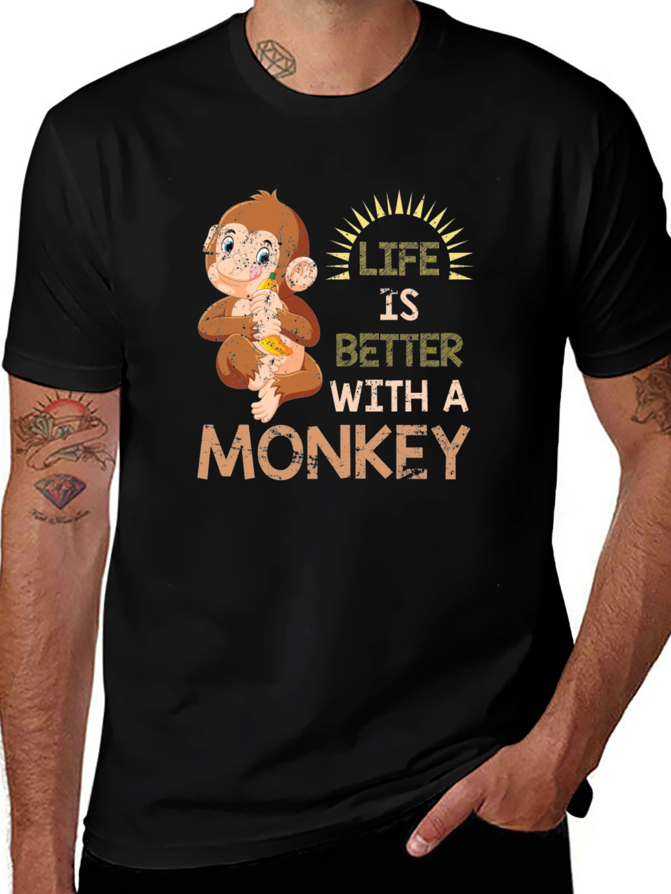 Life is Better with a Monkey T-Shirt
