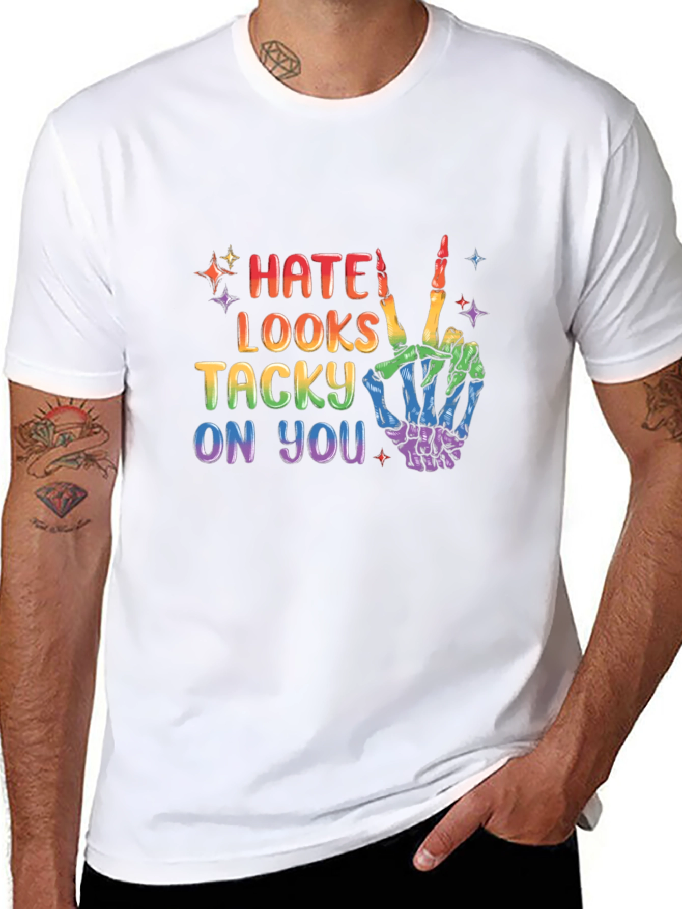 Hate Looks Tacky LGBTQ Pride T-Shirt
