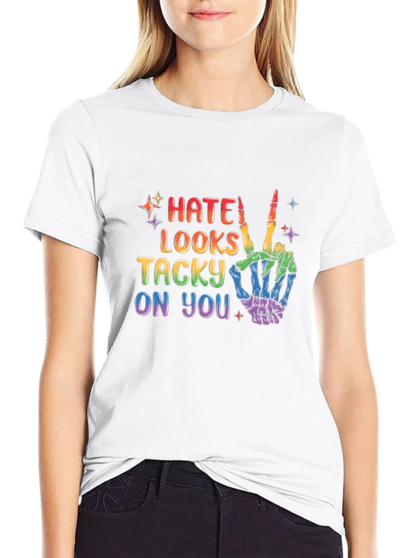 Hate Looks Tacky LGBTQ Pride T-Shirt