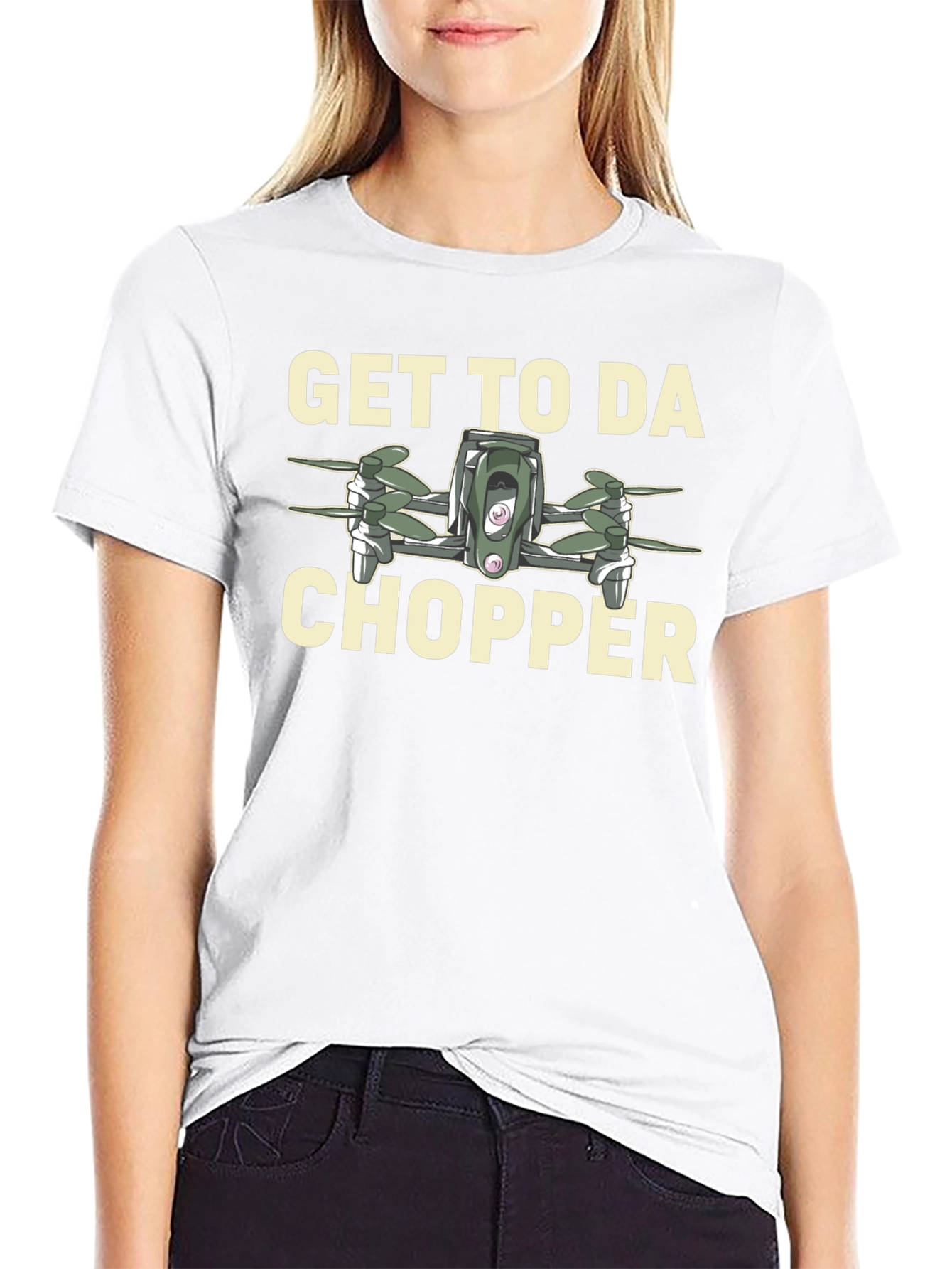 Get to da Chopper Drone Graphic T-Shirt