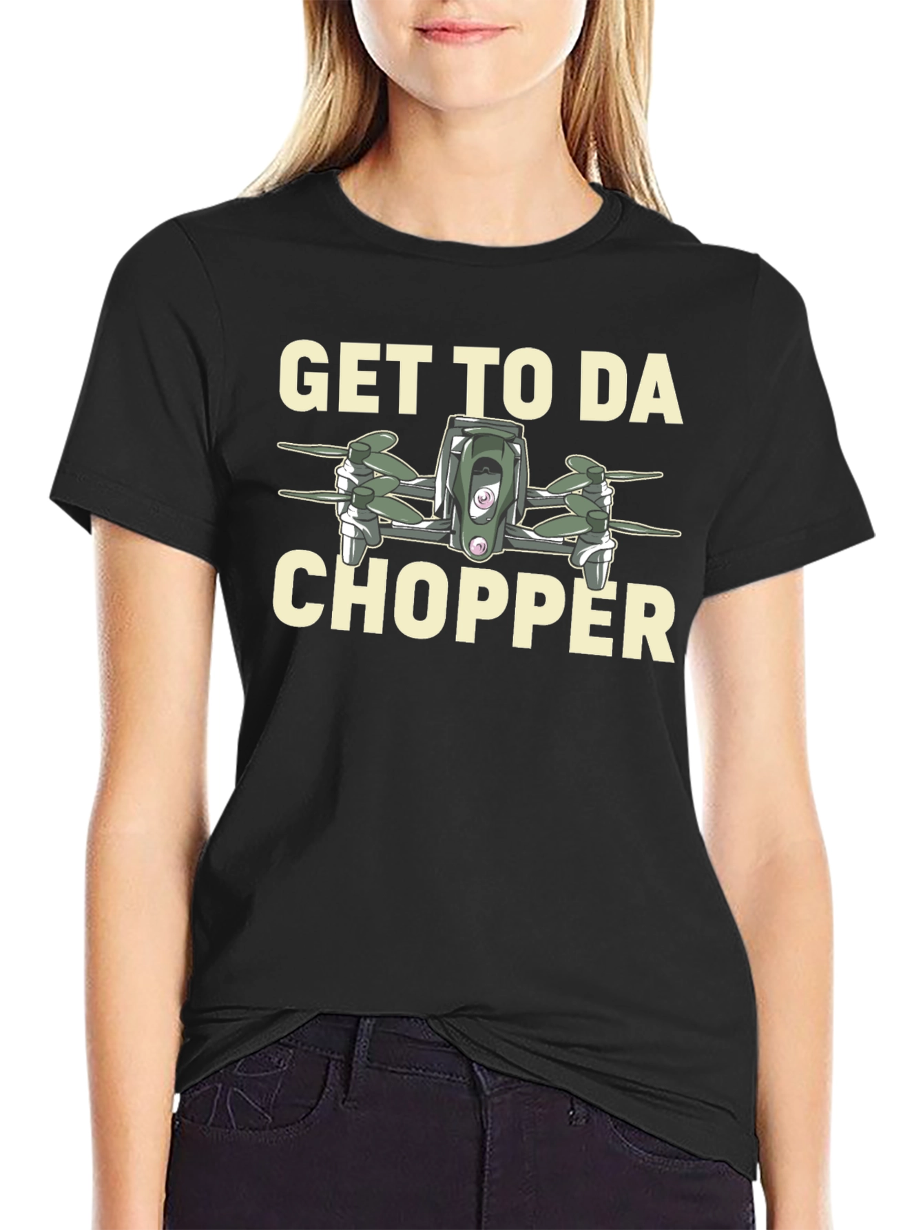Get to da Chopper Drone Graphic T-Shirt