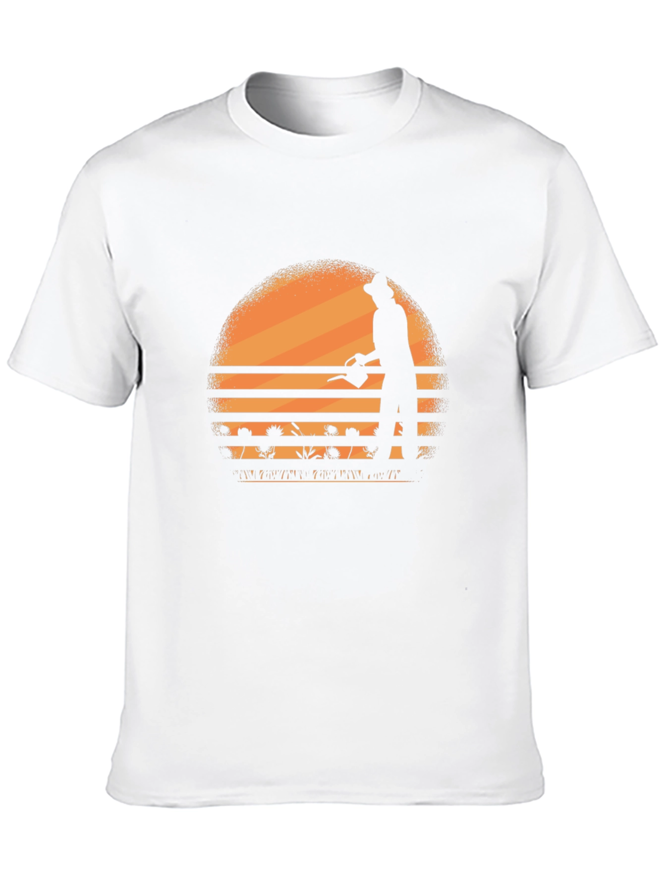 Gardener Silhouette Graphic T-Shirt - Black