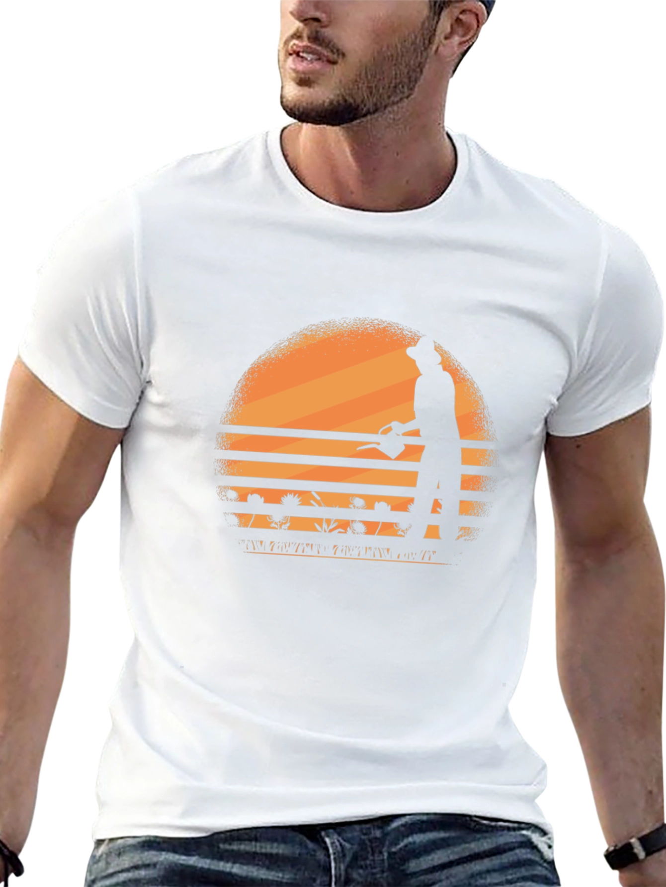 Gardener Silhouette Graphic T-Shirt - Black