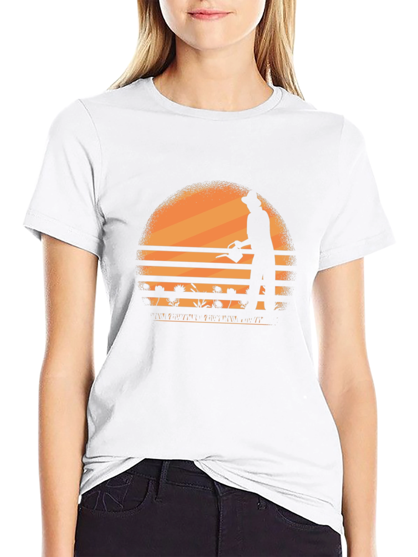 Gardener Silhouette Graphic T-Shirt - Black