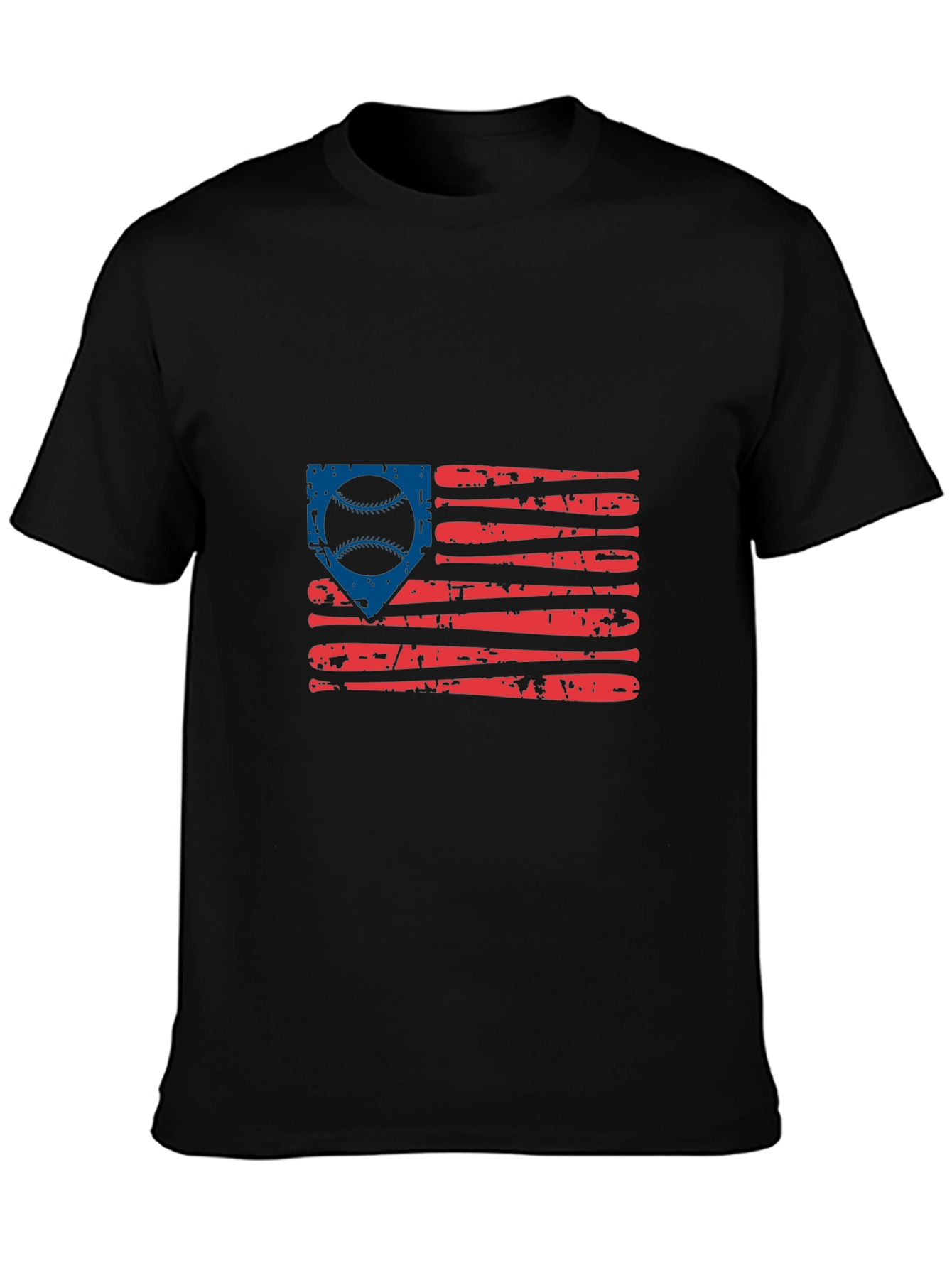Baseball American Flag Graphic Tee