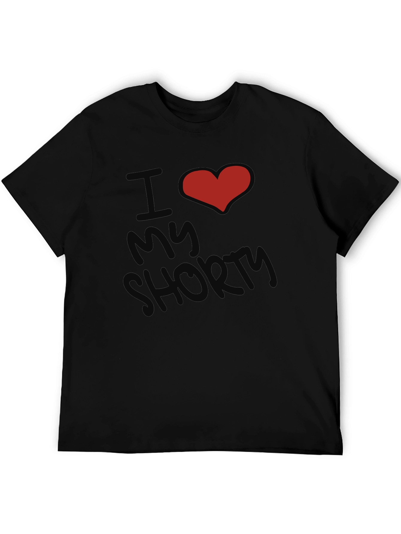 I Heart My Shorty Graphic Tee - Black