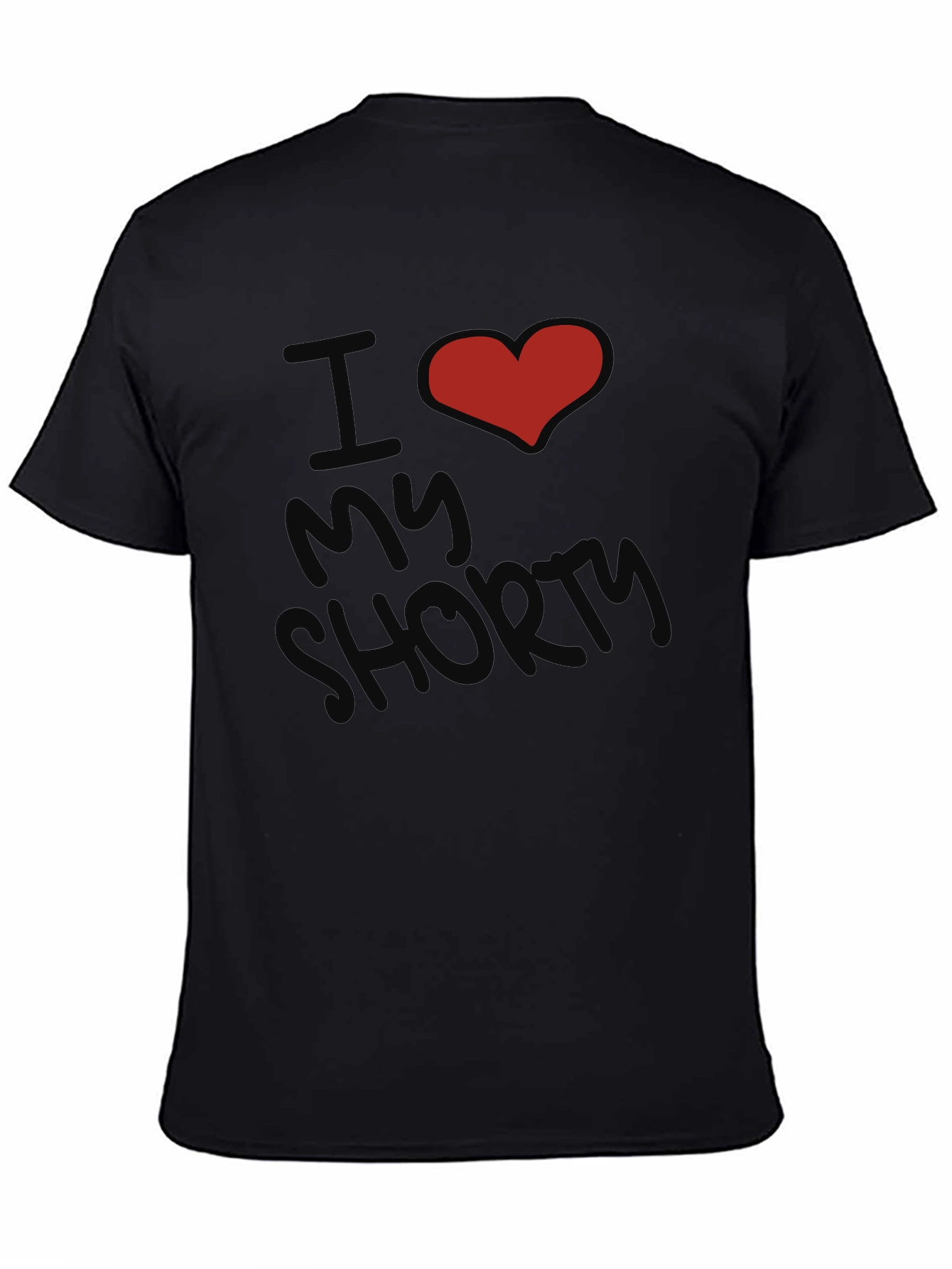I Heart My Shorty Graphic Tee - Black