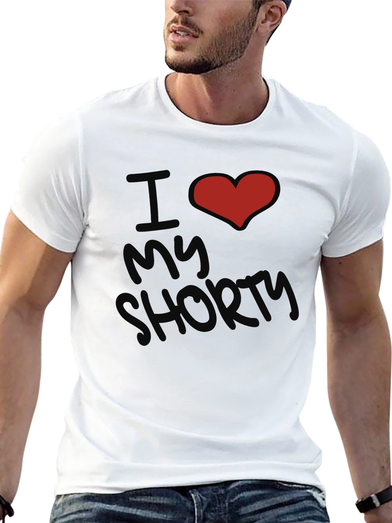I Heart My Shorty Graphic Tee - Black