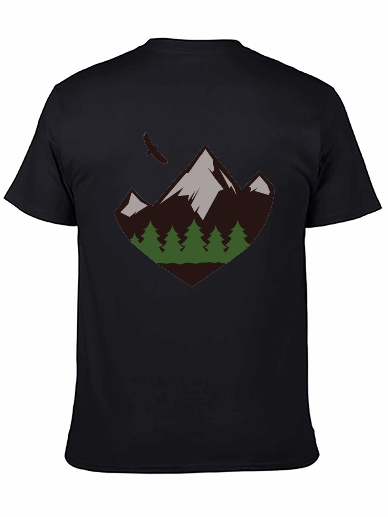 Mountain & Trees Graphic Tee - Nature Adventure Shirt