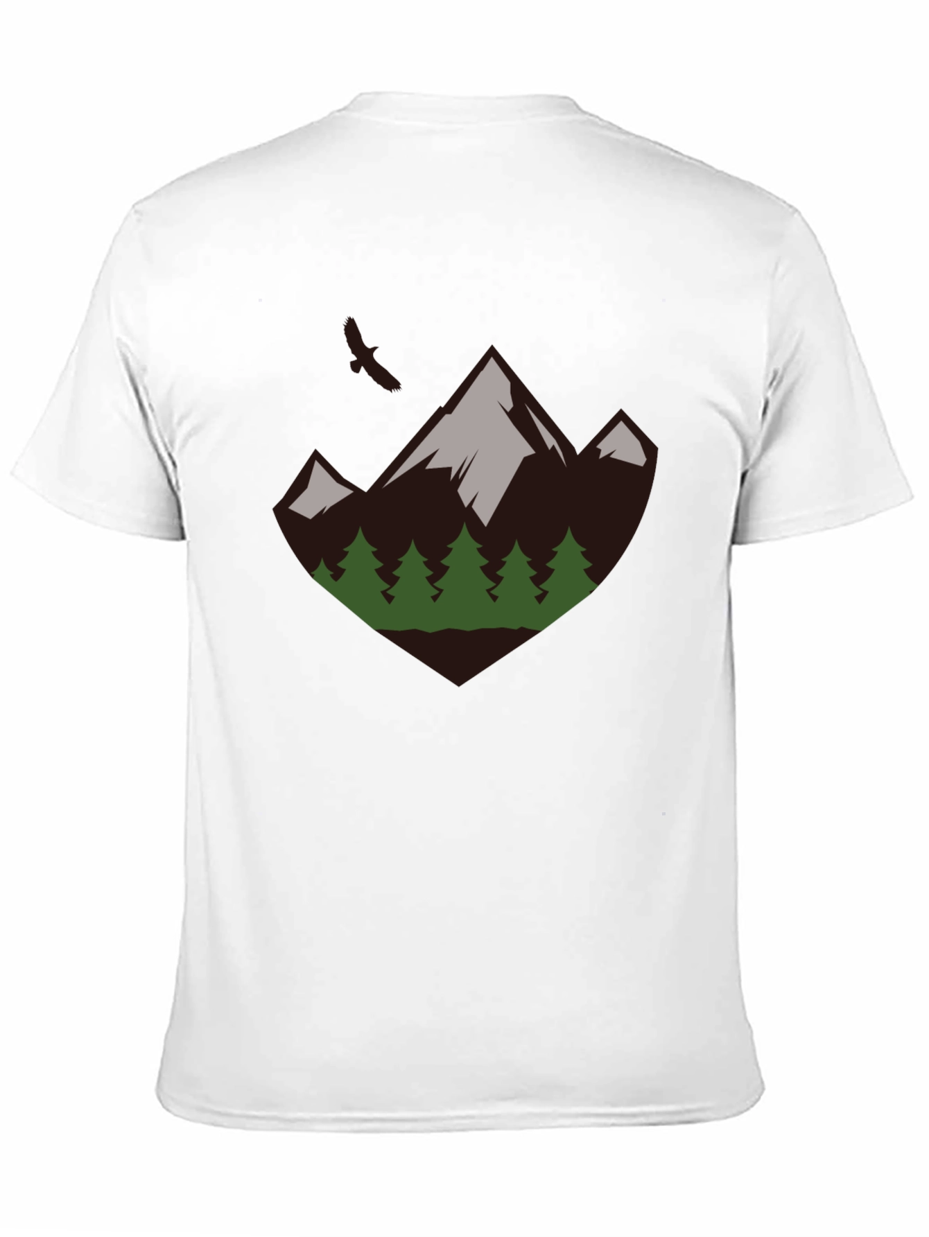 Mountain & Trees Graphic Tee - Nature Adventure Shirt