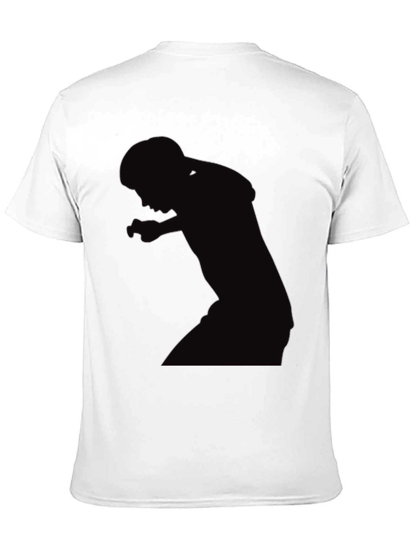 Mens Black Graphic Tee - Silhouette Design