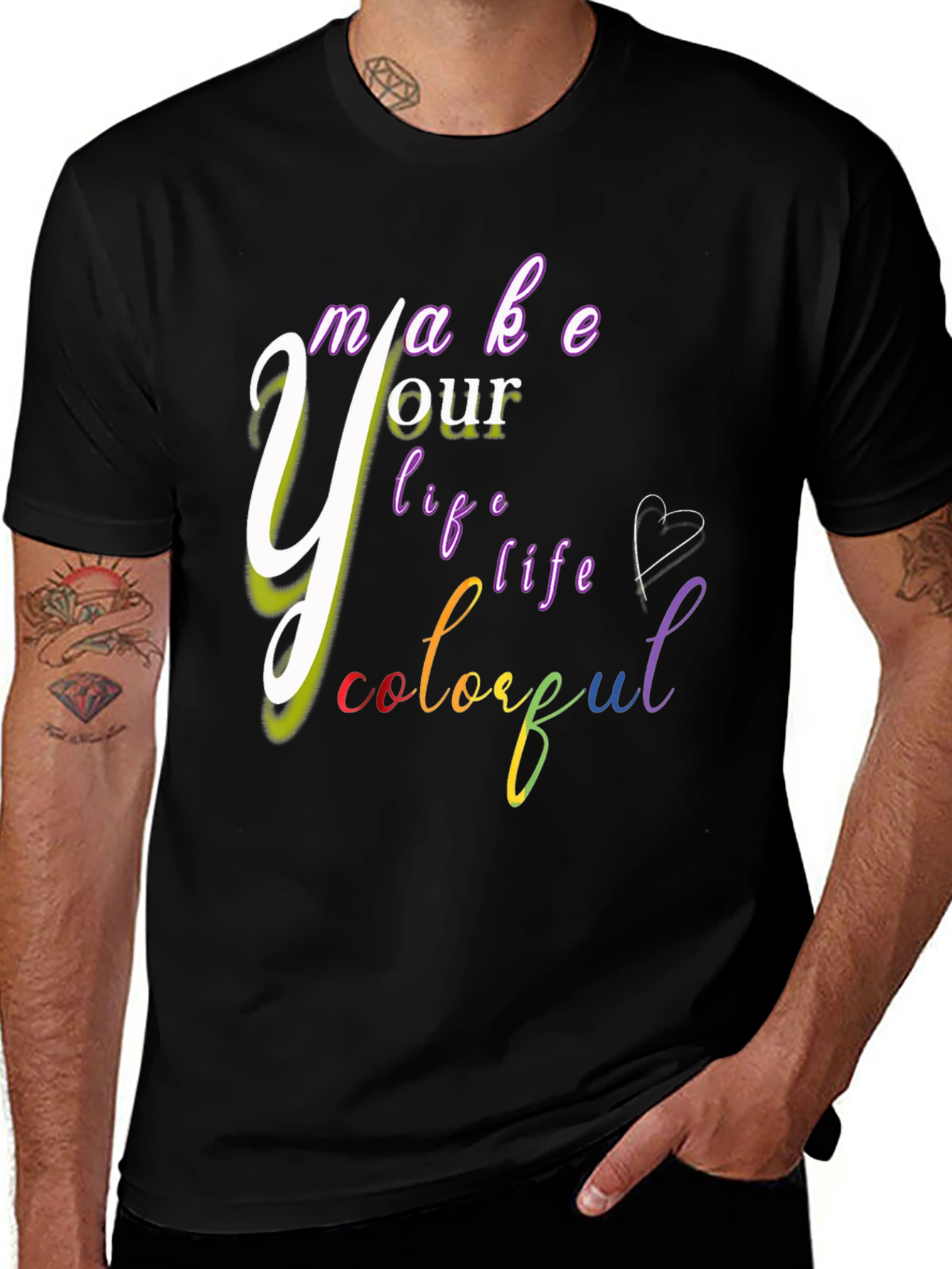 Colorful Life Graphic T-Shirt