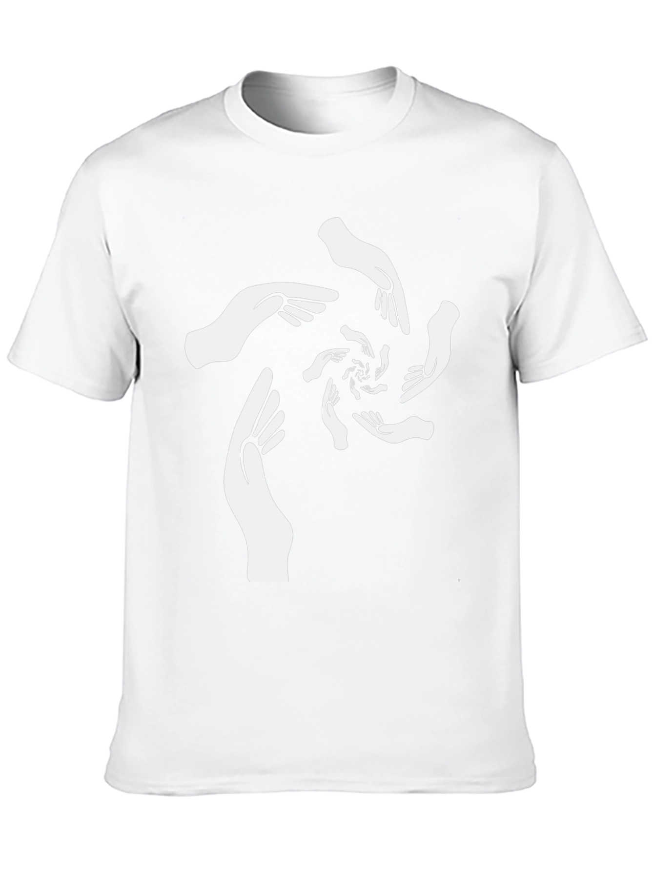 Abstract Hands Graphic Tee - Unique Black T-Shirt