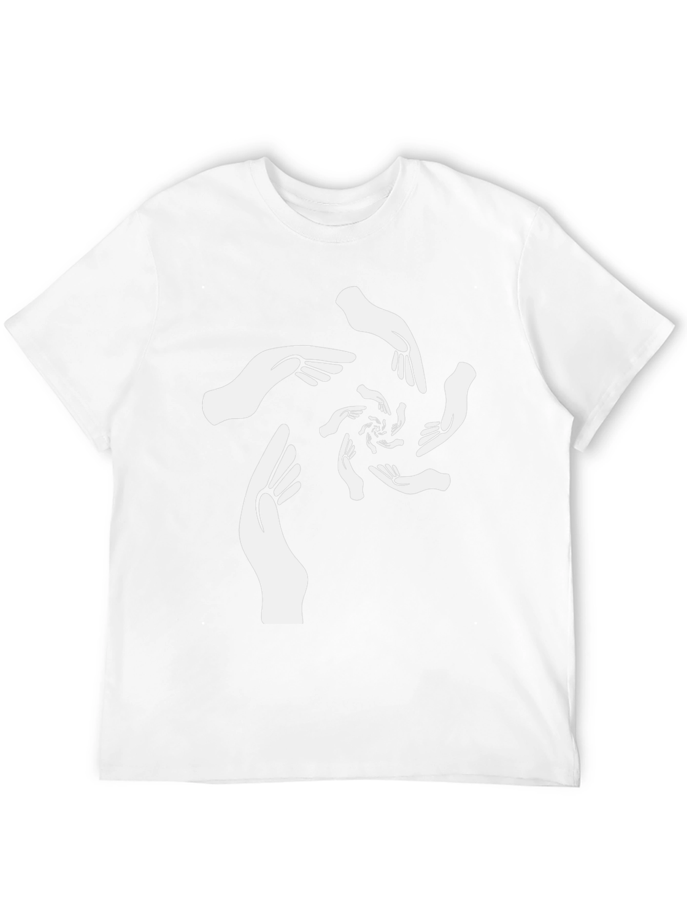 Abstract Hands Graphic Tee - Unique Black T-Shirt