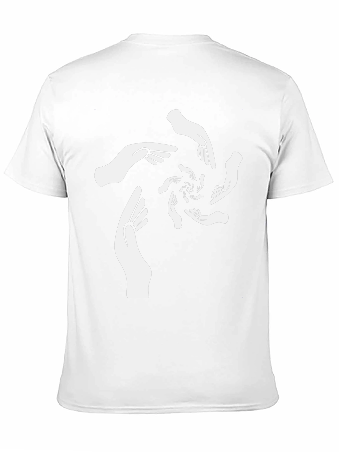 Abstract Hands Graphic Tee - Unique Black T-Shirt