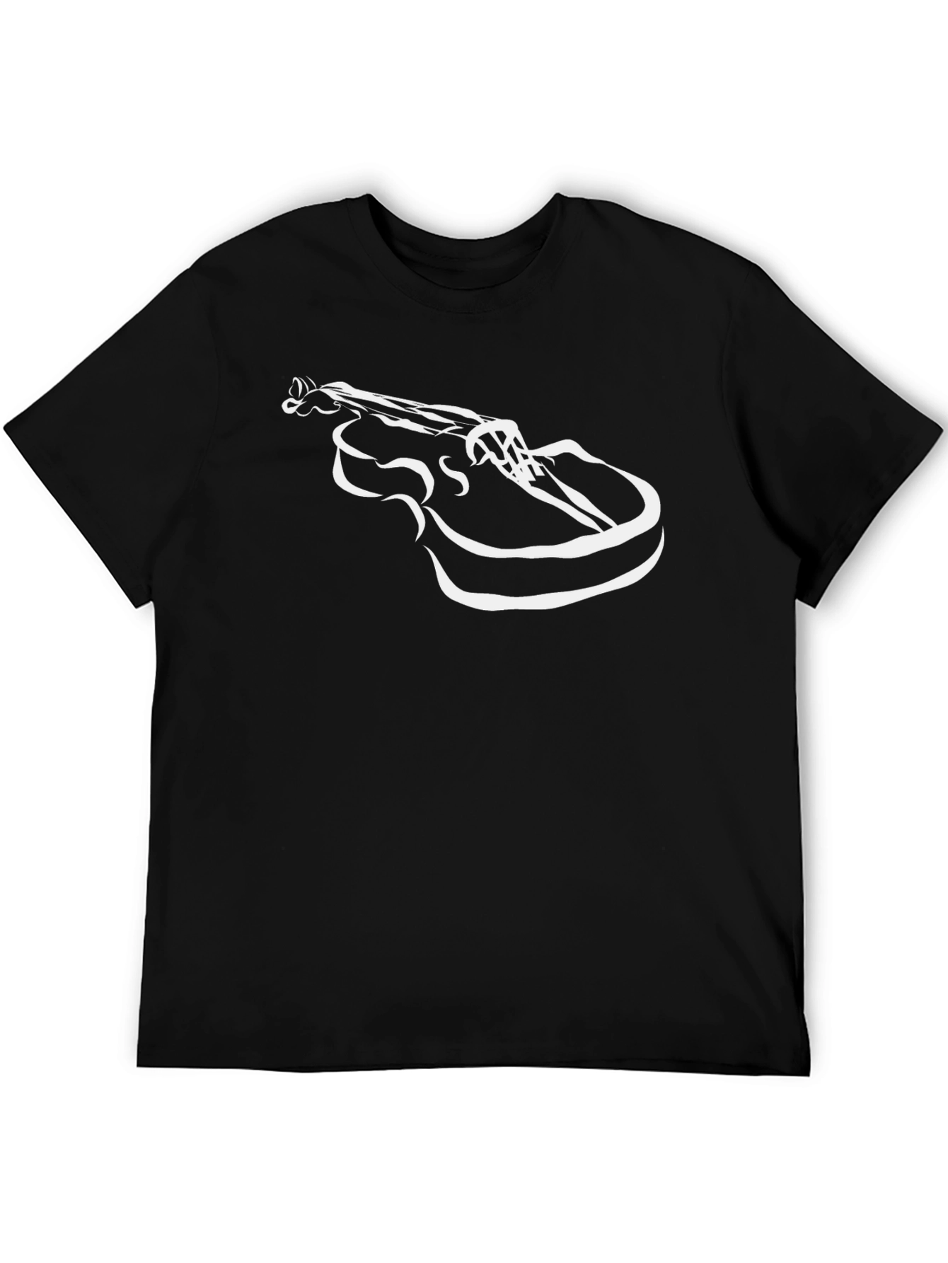 Abstract Violin Graphic Tee - Cool Musician Shirt