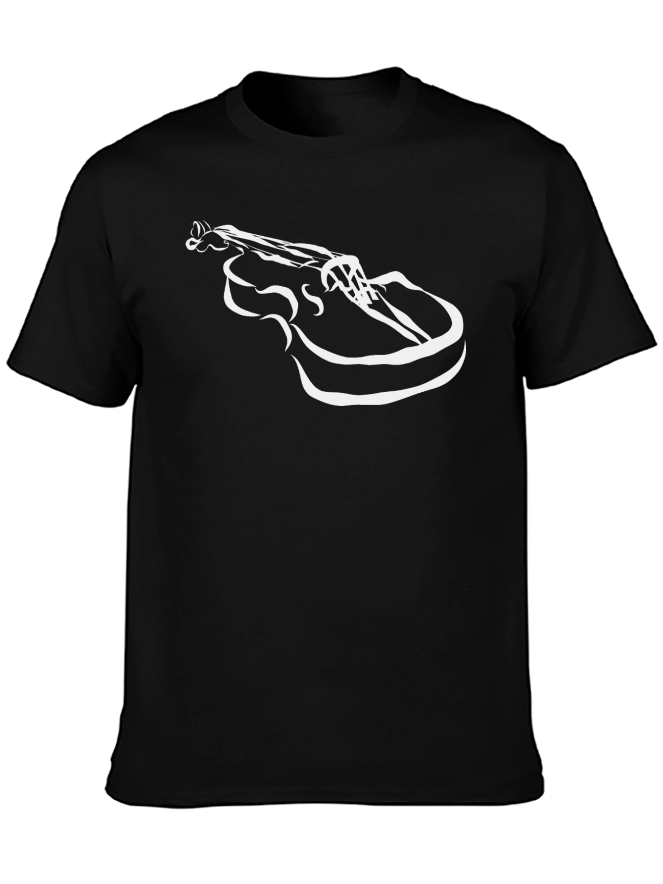 Abstract Violin Graphic Tee - Cool Musician Shirt
