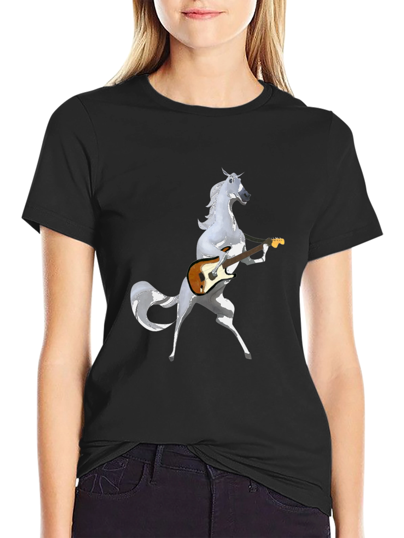 Horse Guitarist Graphic Tee