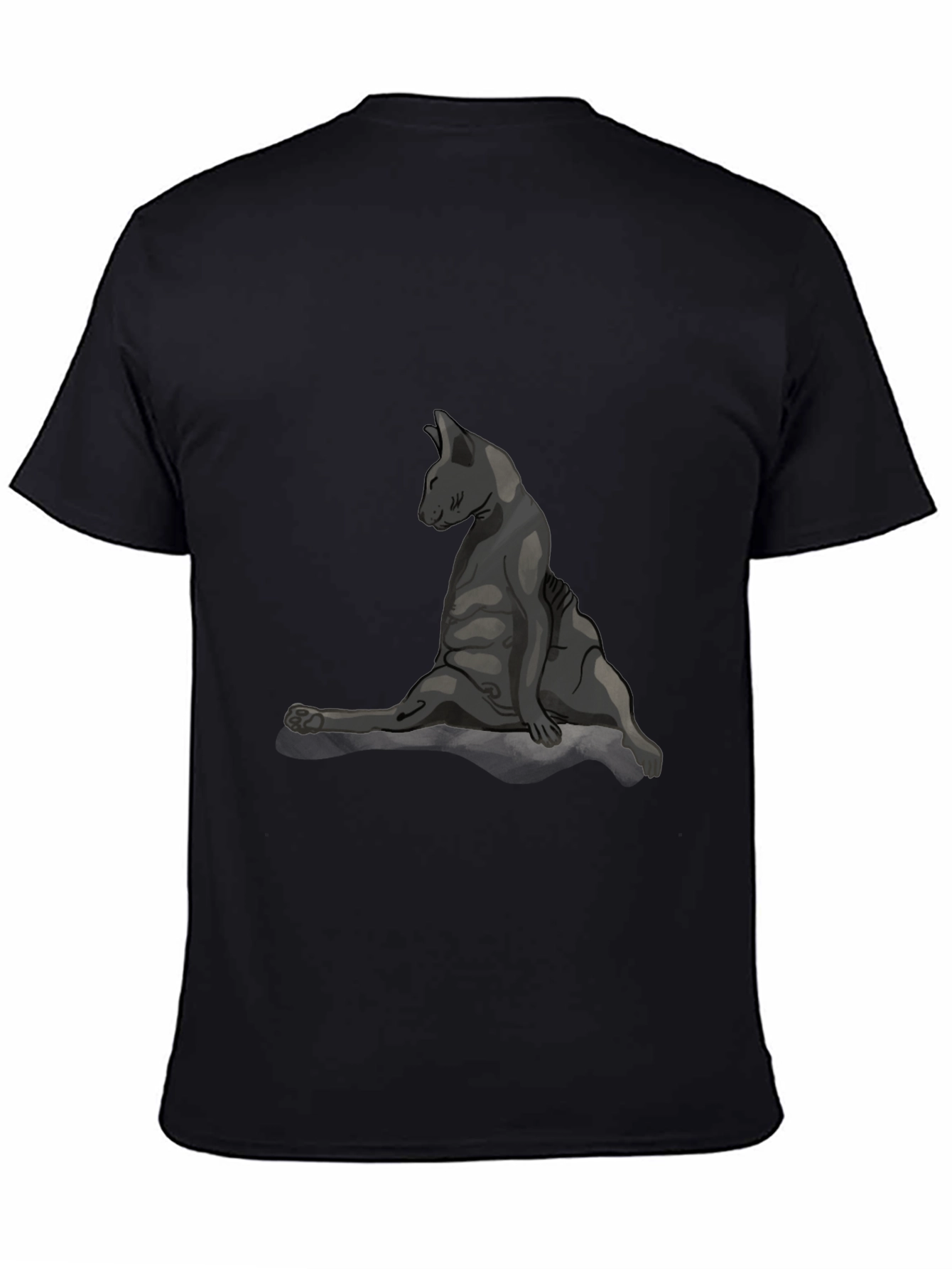 Cat Yoga Pose Graphic Tee - Relaxed Fit