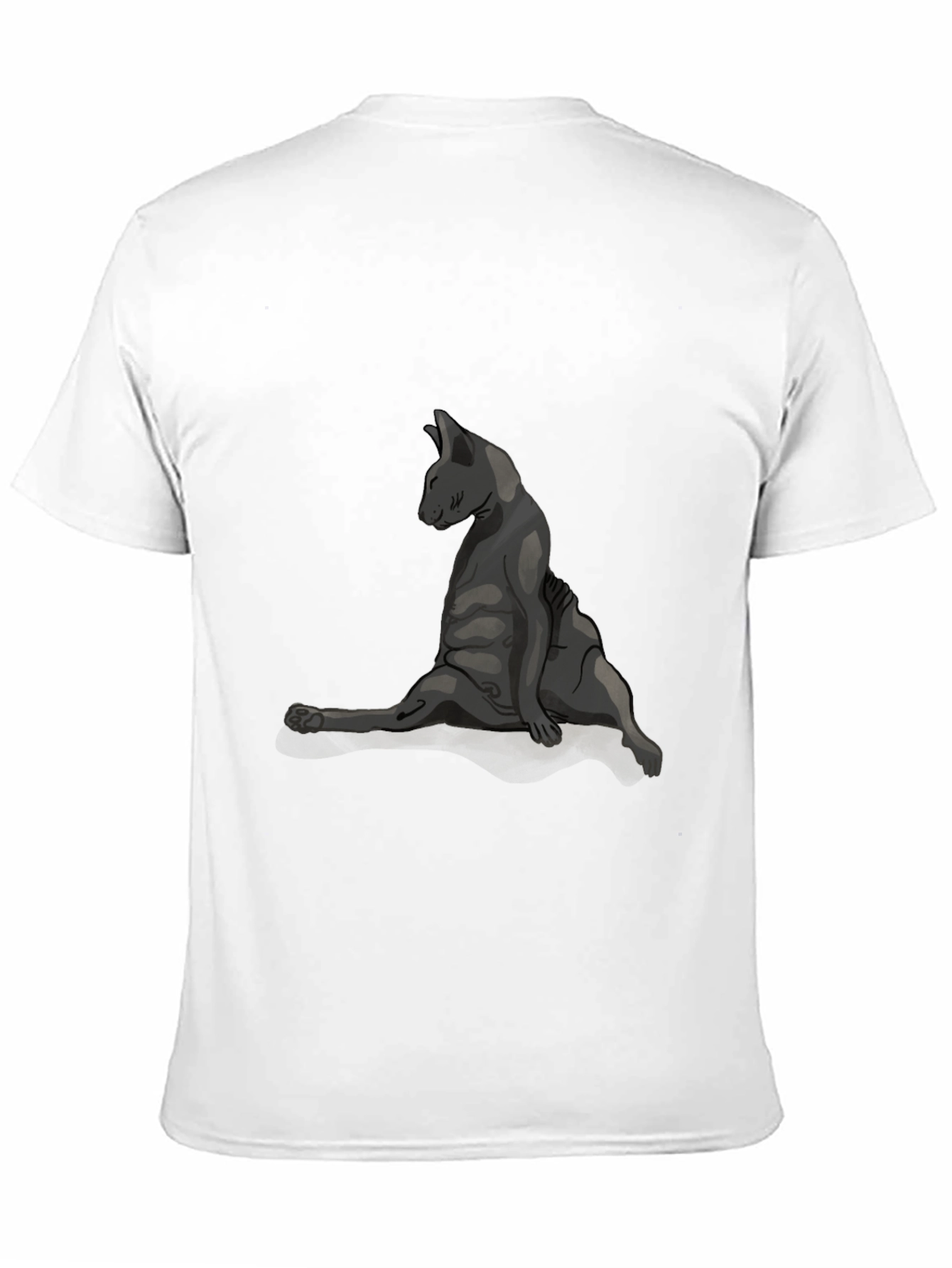 Cat Yoga Pose Graphic Tee - Relaxed Fit