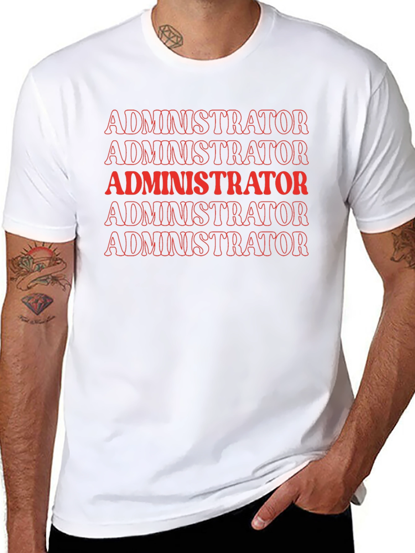 Administrator Tee - Bold Graphic Print T-Shirt