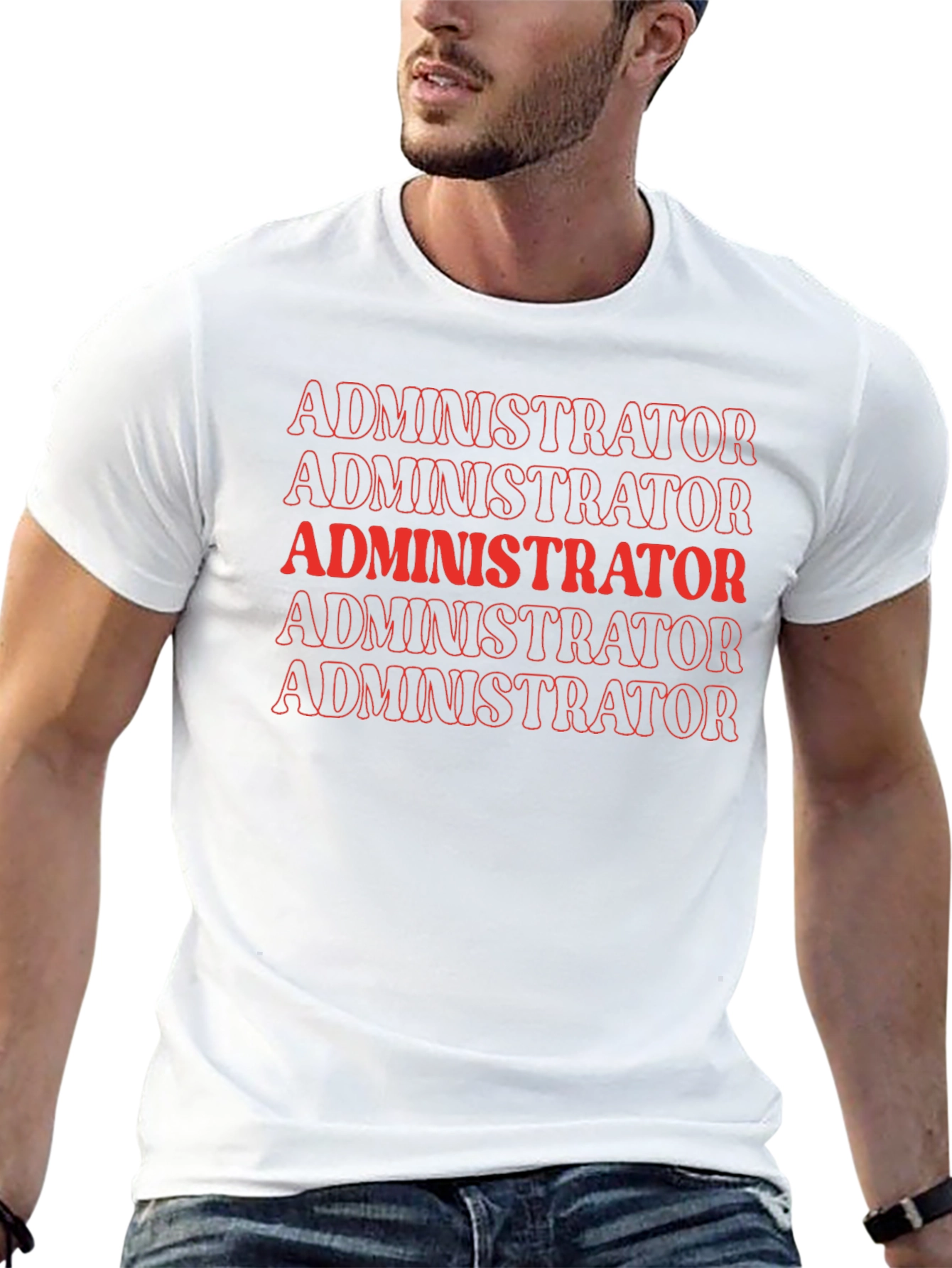 Administrator Tee - Bold Graphic Print T-Shirt