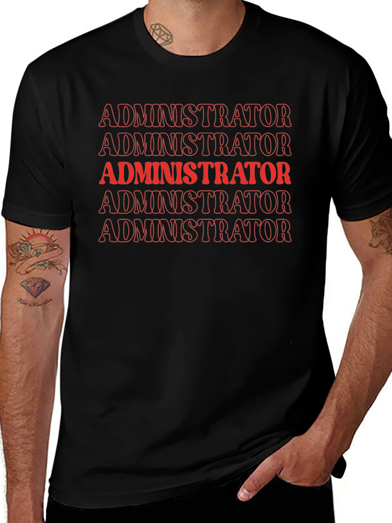 Administrator Tee - Bold Graphic Print T-Shirt