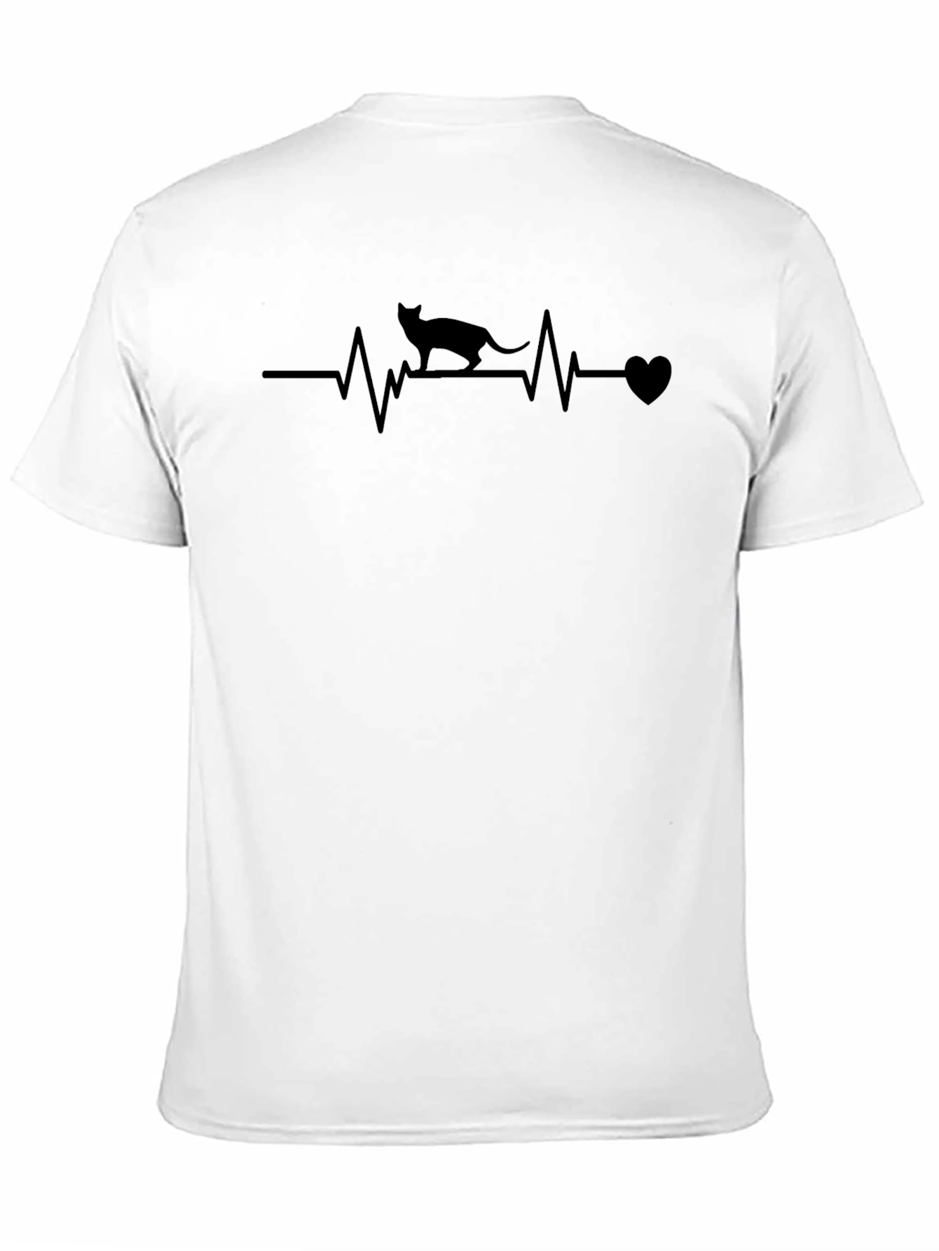 Cat Heartbeat T-Shirt - Soft Cotton Tee