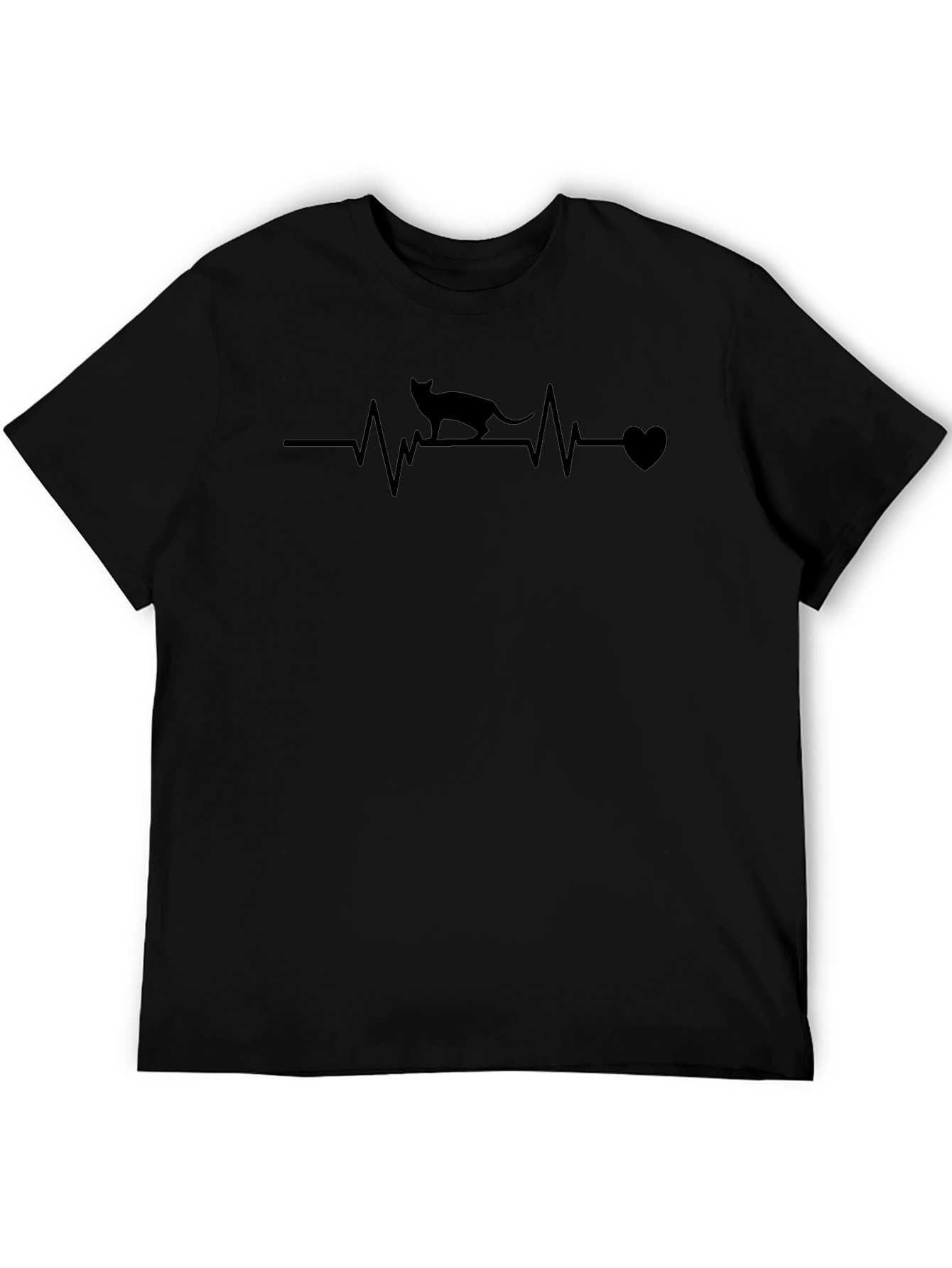 Cat Heartbeat T-Shirt - Soft Cotton Tee