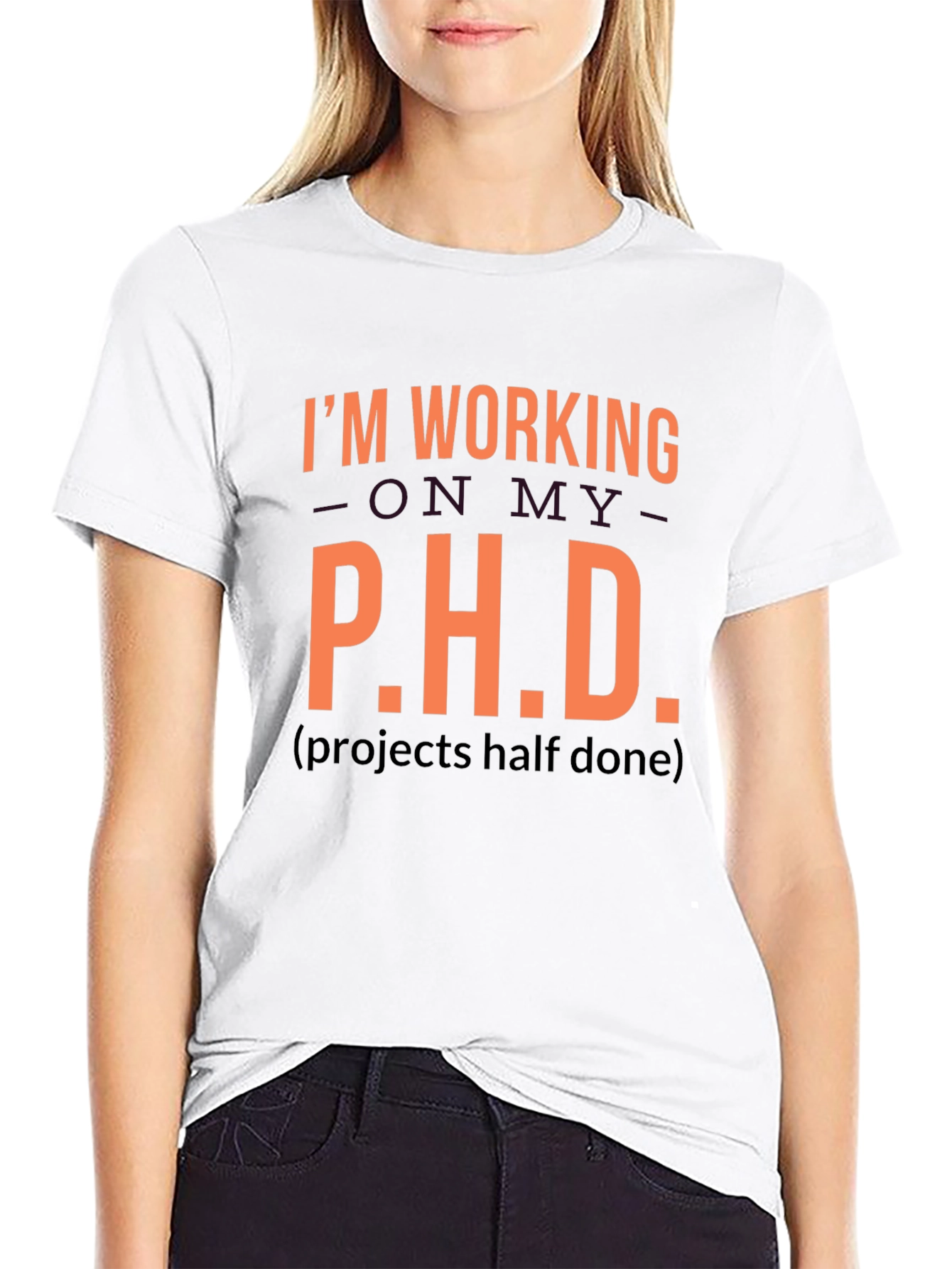 Funny P.H.D. Projects Half Done Graphic Tee