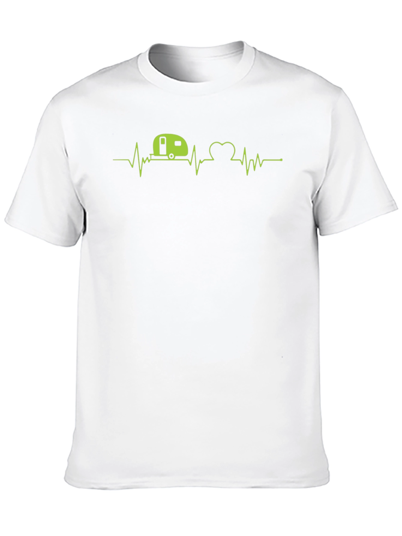 Camper Heartbeat T-Shirt - Adventure Awaits!