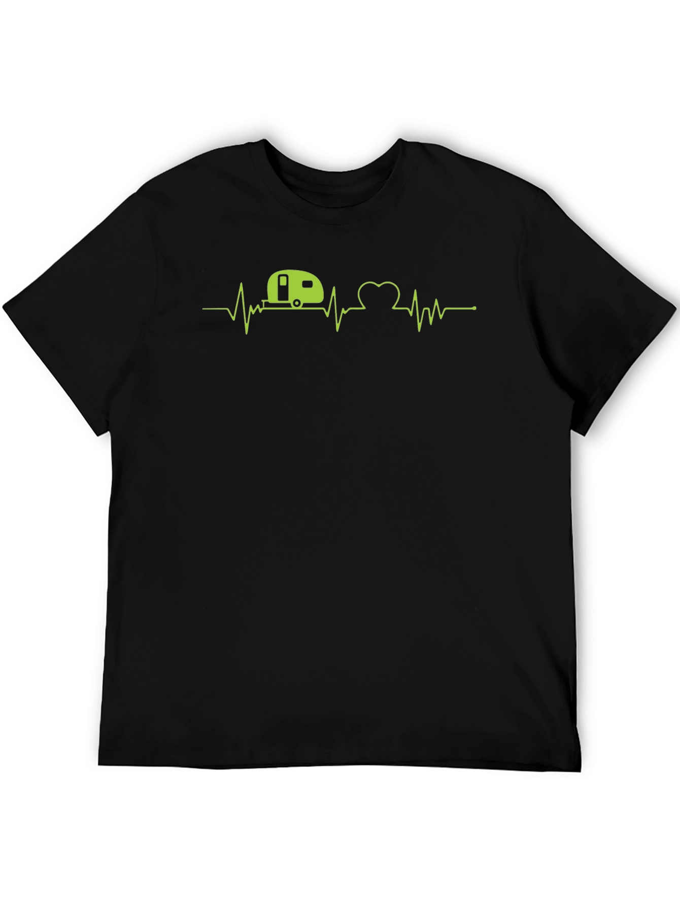Camper Heartbeat T-Shirt - Adventure Awaits!