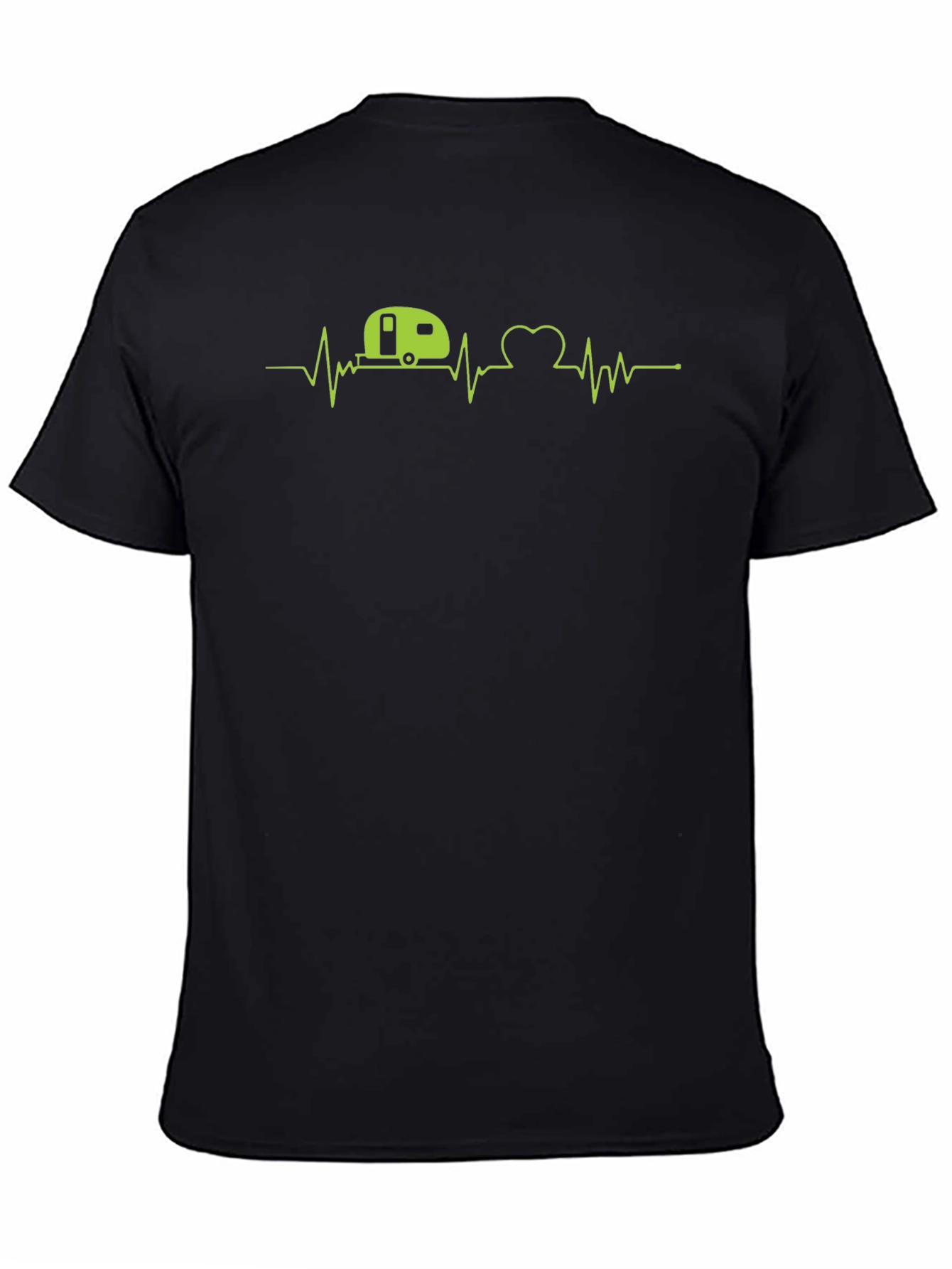 Camper Heartbeat T-Shirt - Adventure Awaits!