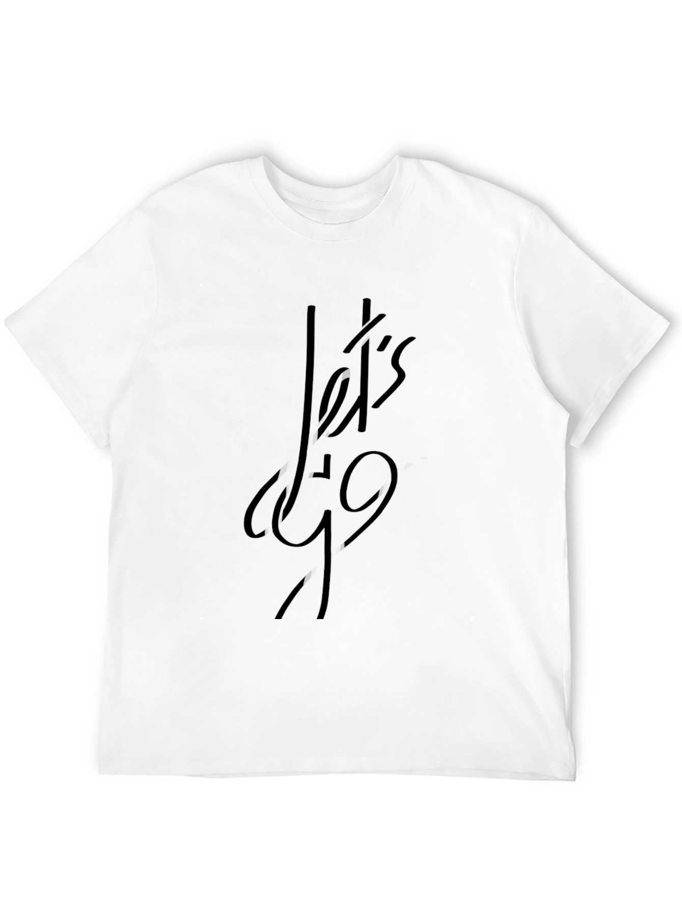 Lets Go Graphic Print Black T-Shirt