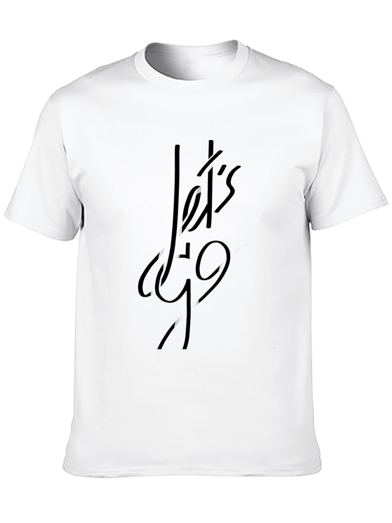 Lets Go Graphic Print Black T-Shirt