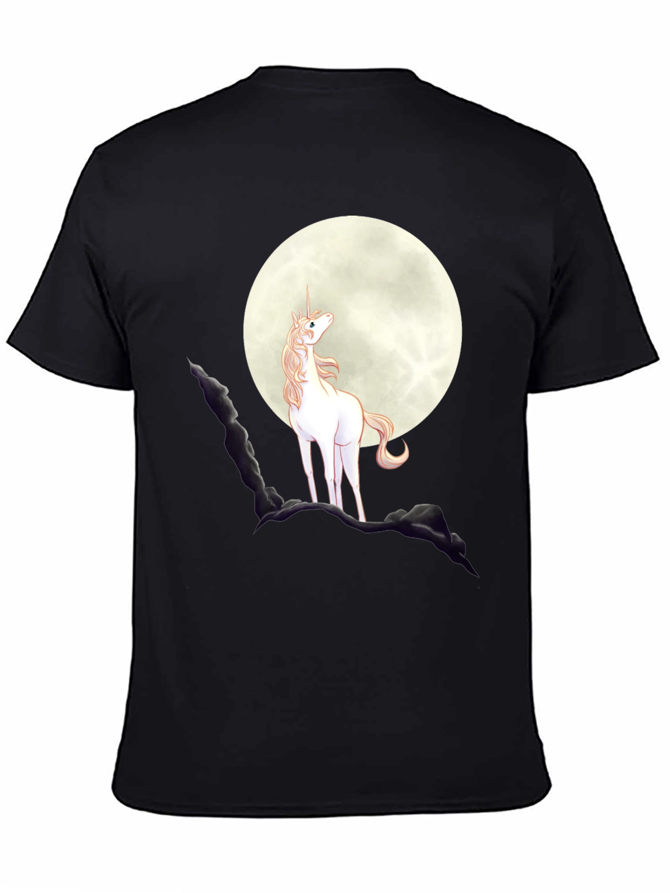 Unicorn Moon Graphic Tee - Black