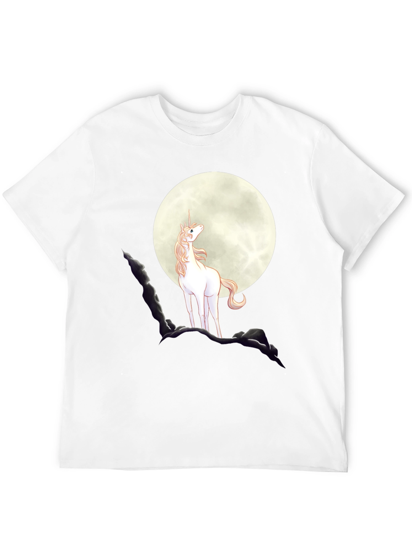 Unicorn Moon Graphic Tee - Black