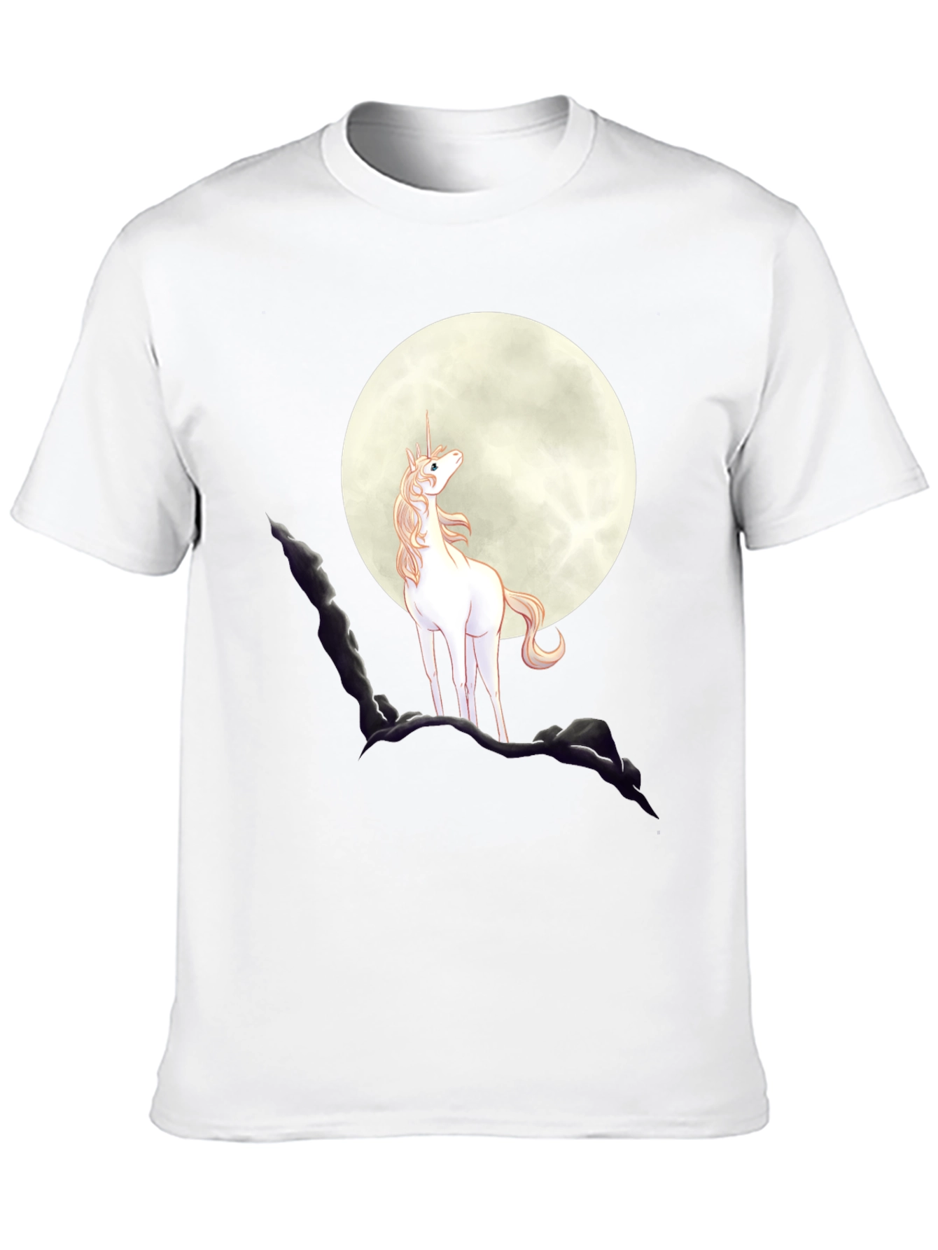 Unicorn Moon Graphic Tee - Black