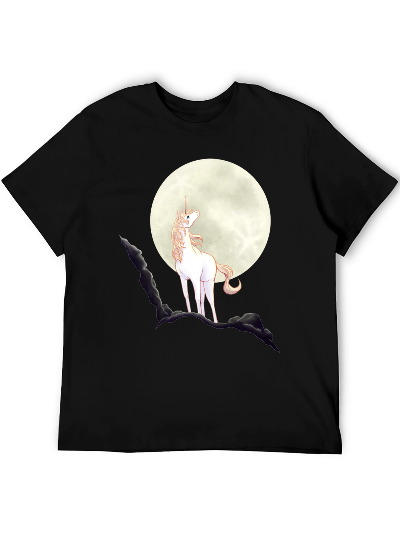 Unicorn Moon Graphic Tee - Black