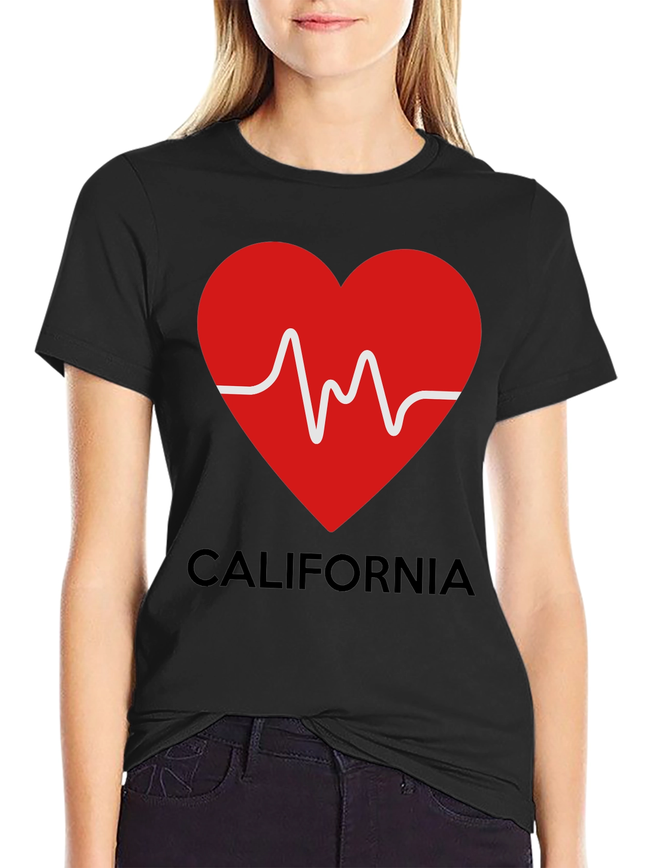 California Love Heartbeat T-Shirt