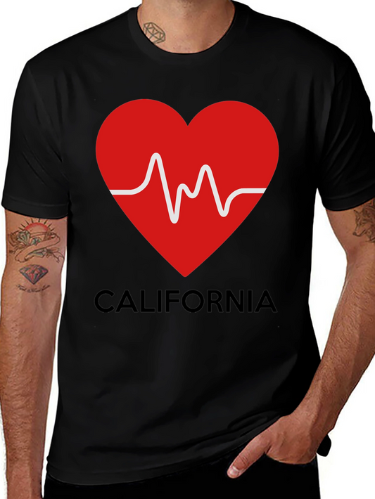 California Love Heartbeat T-Shirt