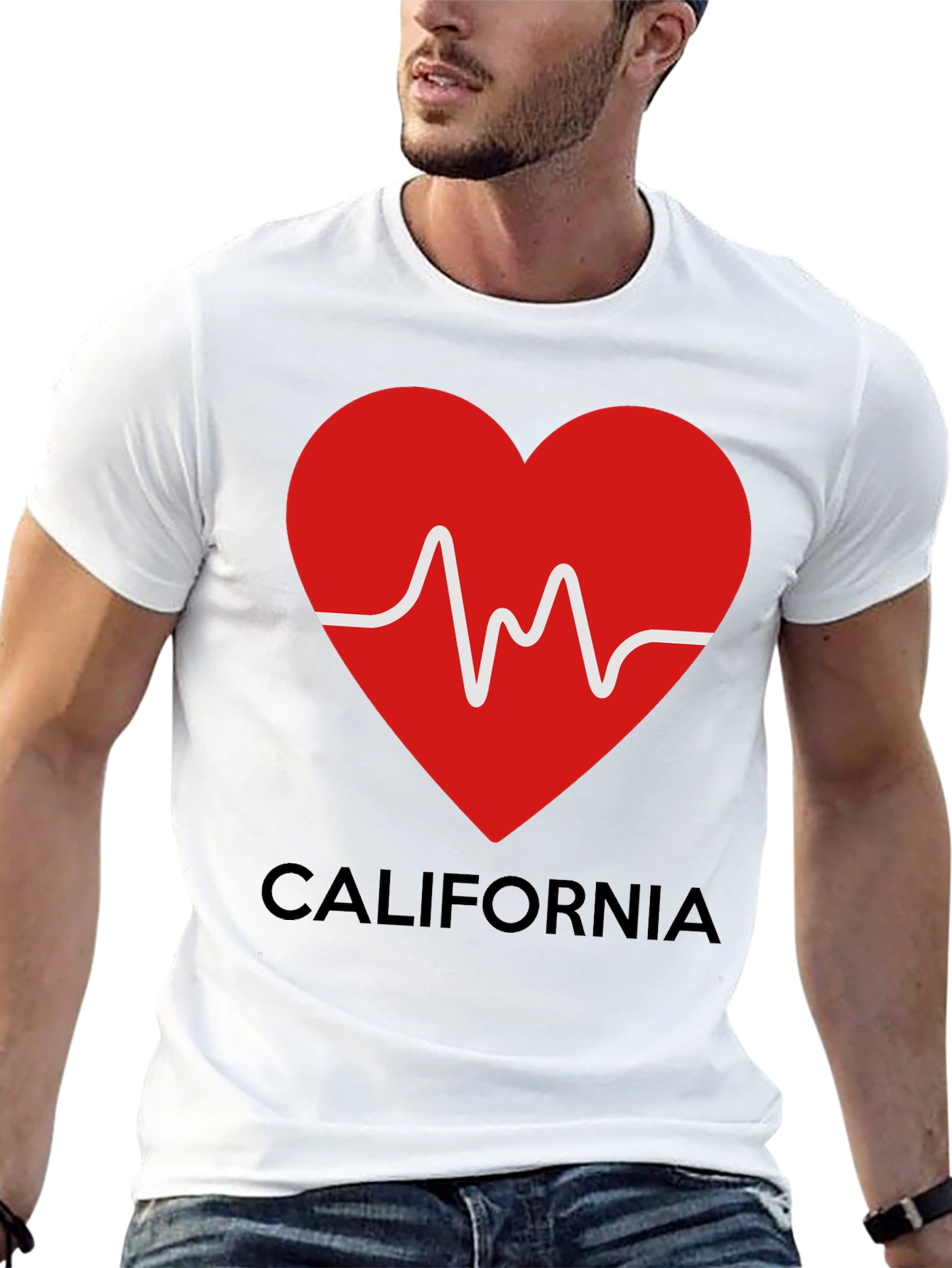 California Love Heartbeat T-Shirt