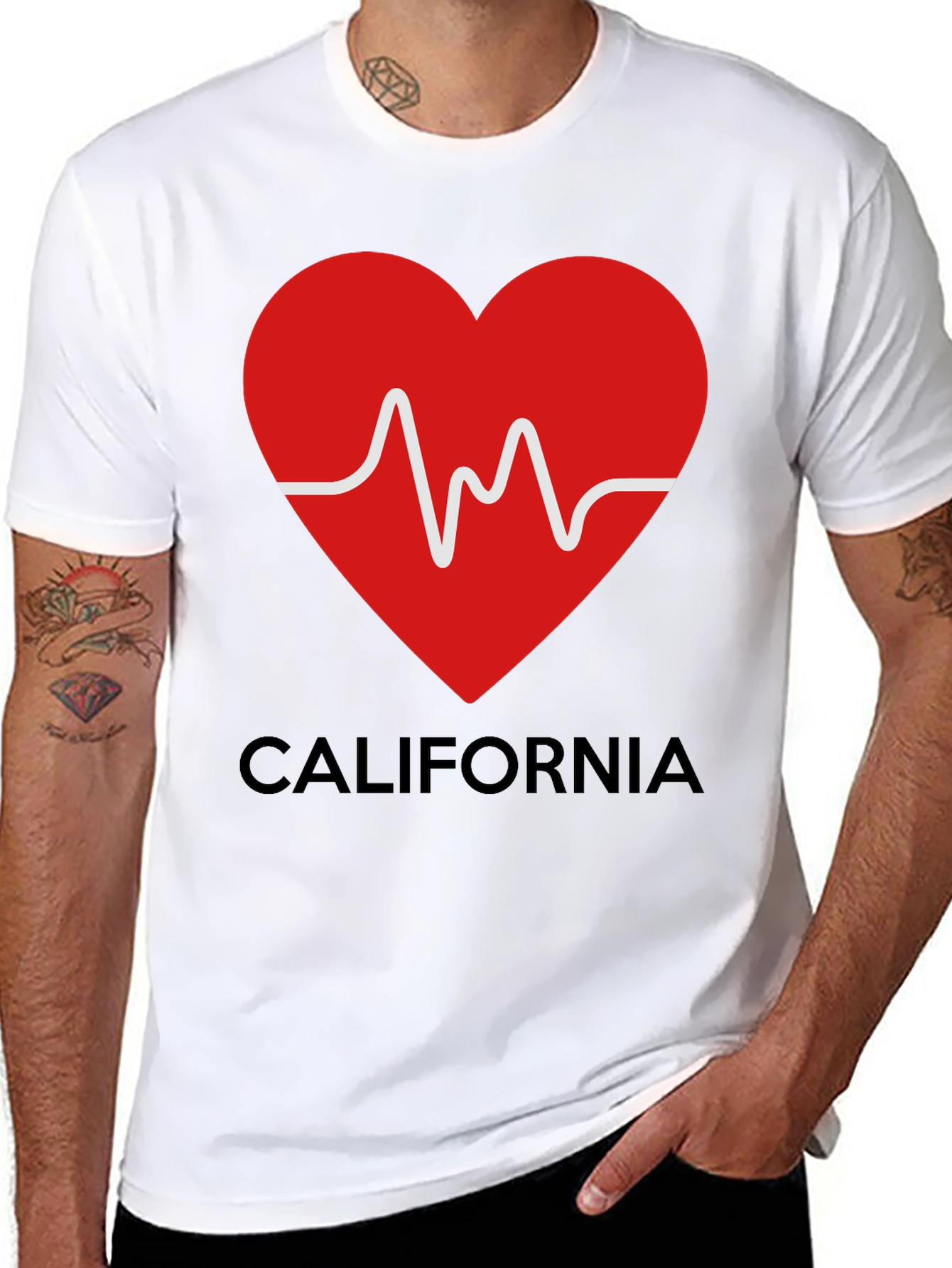 California Love Heartbeat T-Shirt
