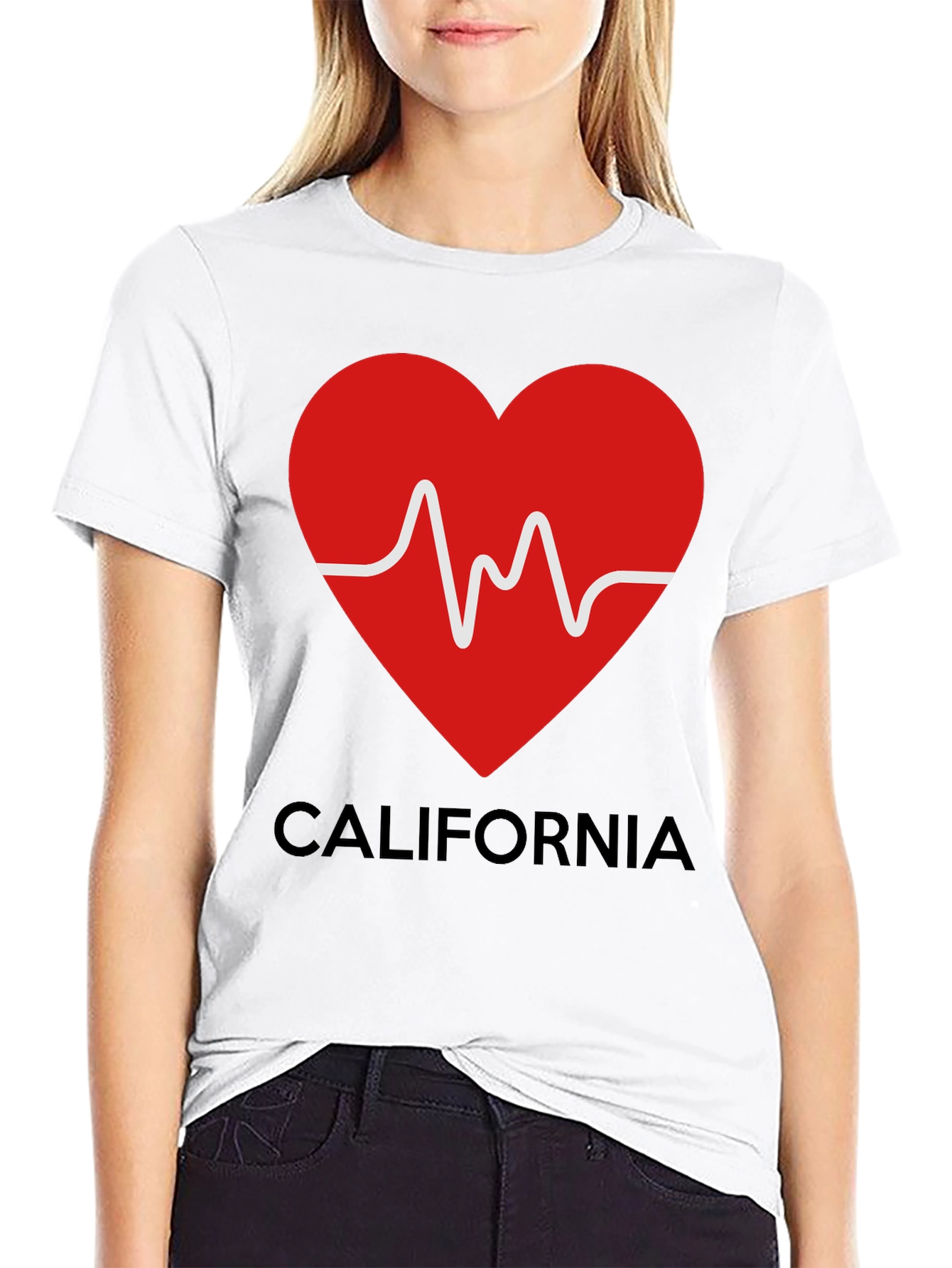 California Love Heartbeat T-Shirt